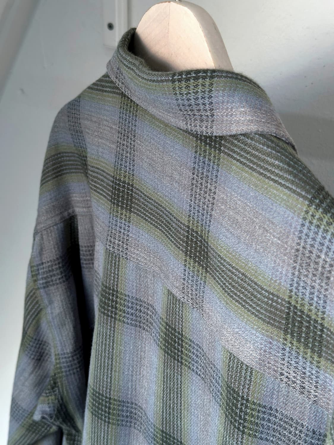 Acrylic woven check work shirt 상품이미지4