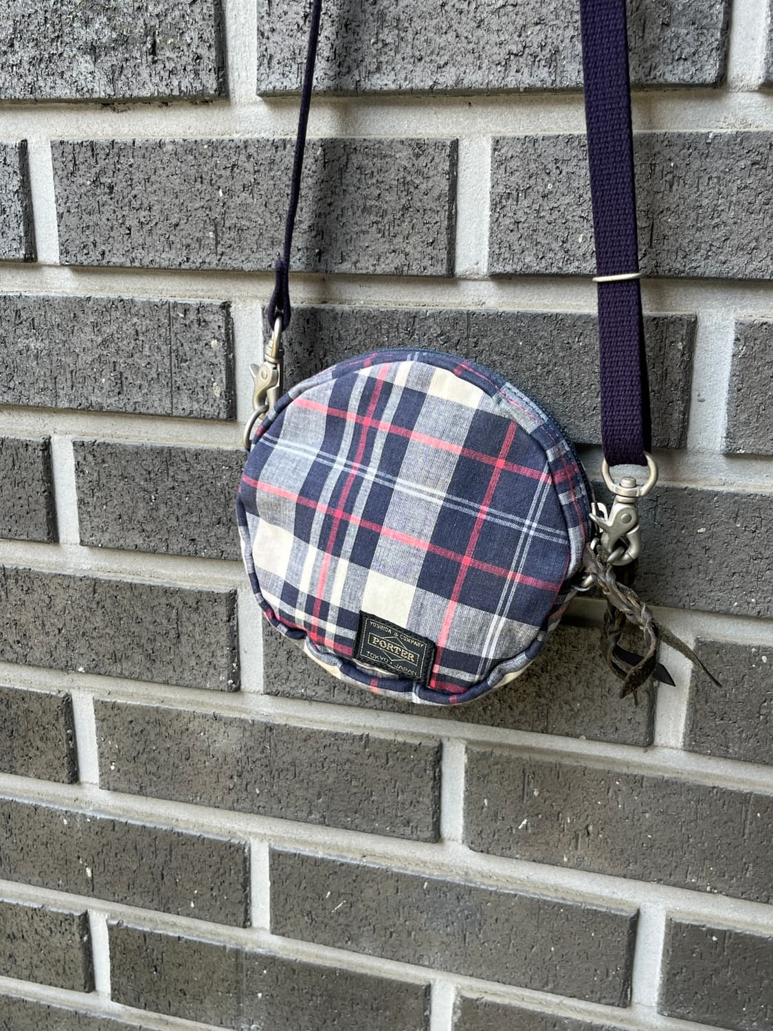 Porter 포터 타탄체크 원형 백  상품이미지1
