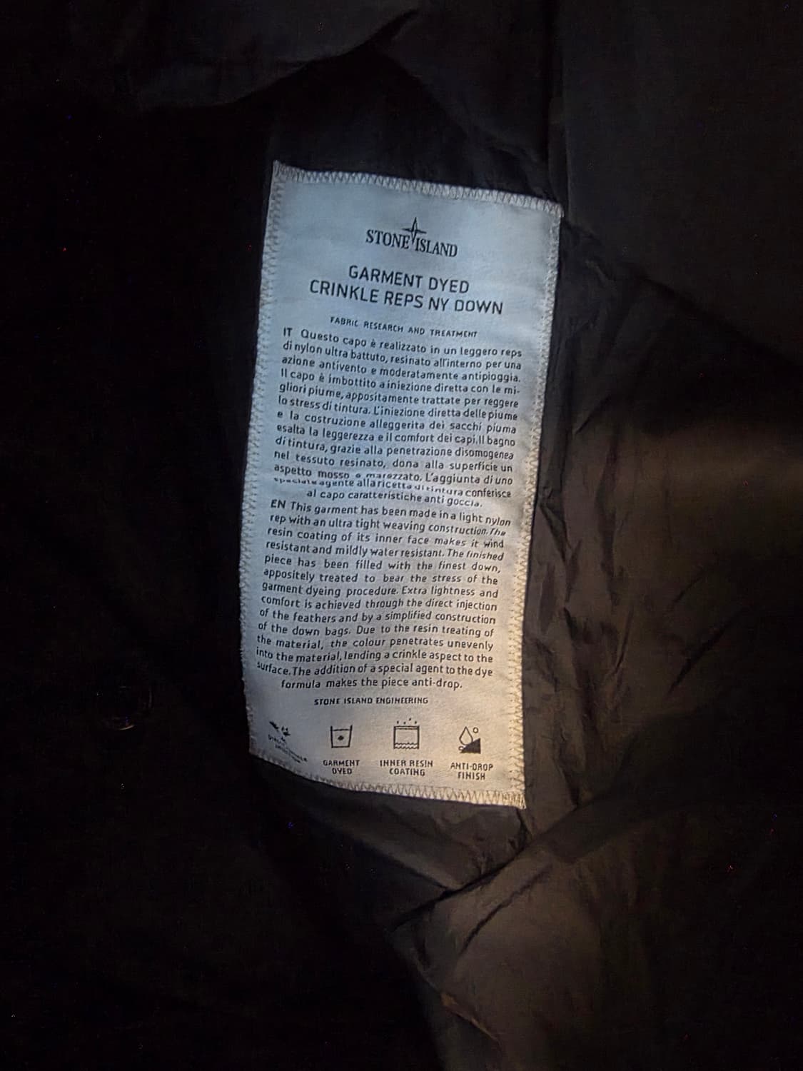 [21FW/3XL] 스톤아일랜드 크링클랩스 다운 후드 숏 패딩 상품이미지6