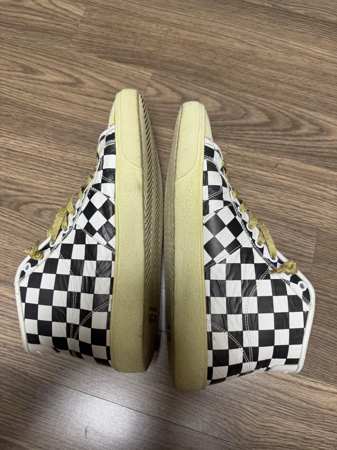 생로랑 16s/s 체커 보드 스니커즈 42.5 사이즈 발망 지방시 셀린 상품이미지6