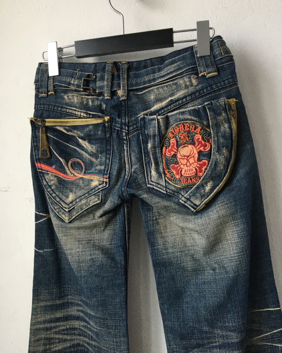 Back pocket point washing denim pants 상품이미지2