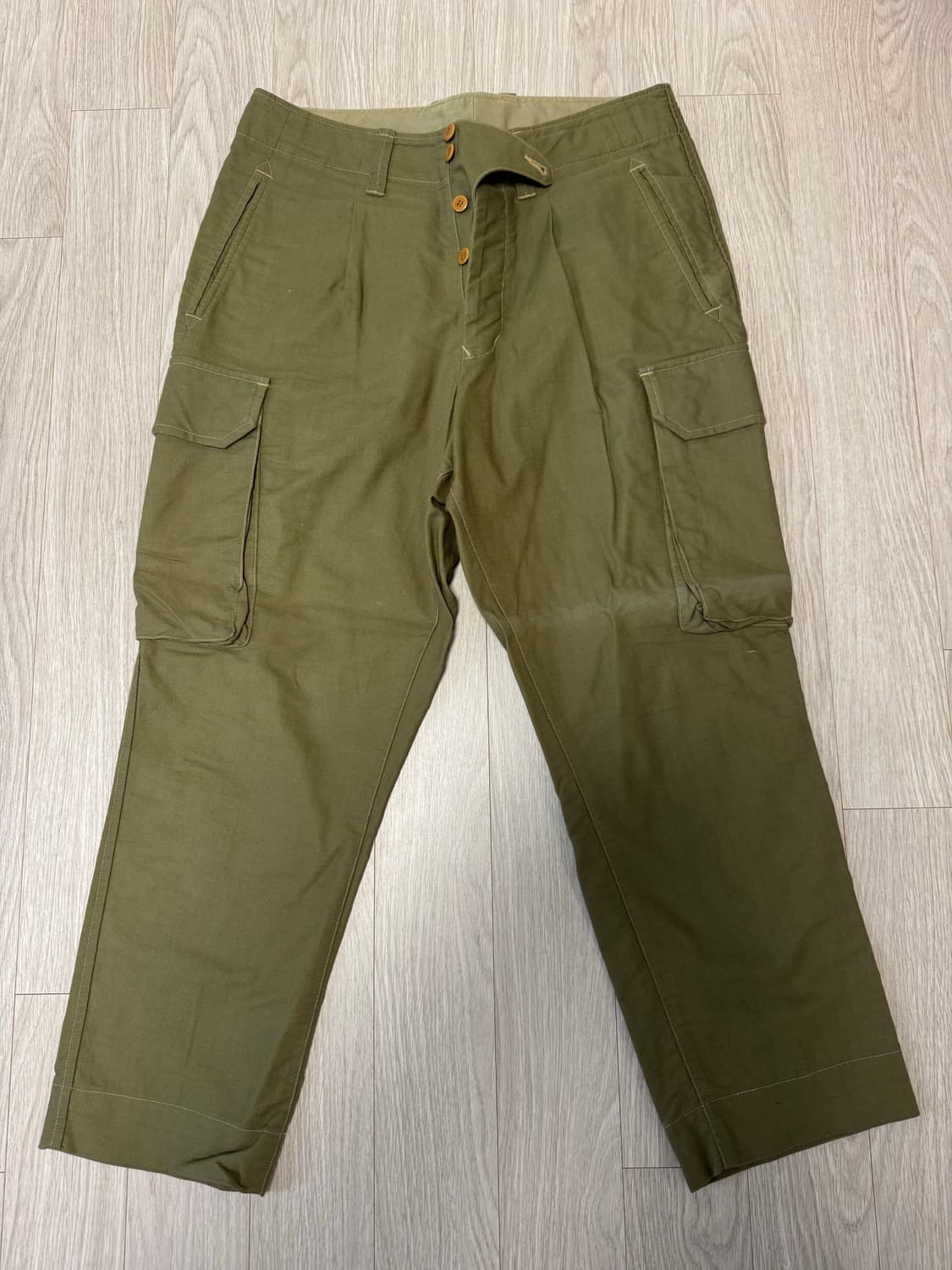 하버색 린넨 카고 팬츠 상품이미지1