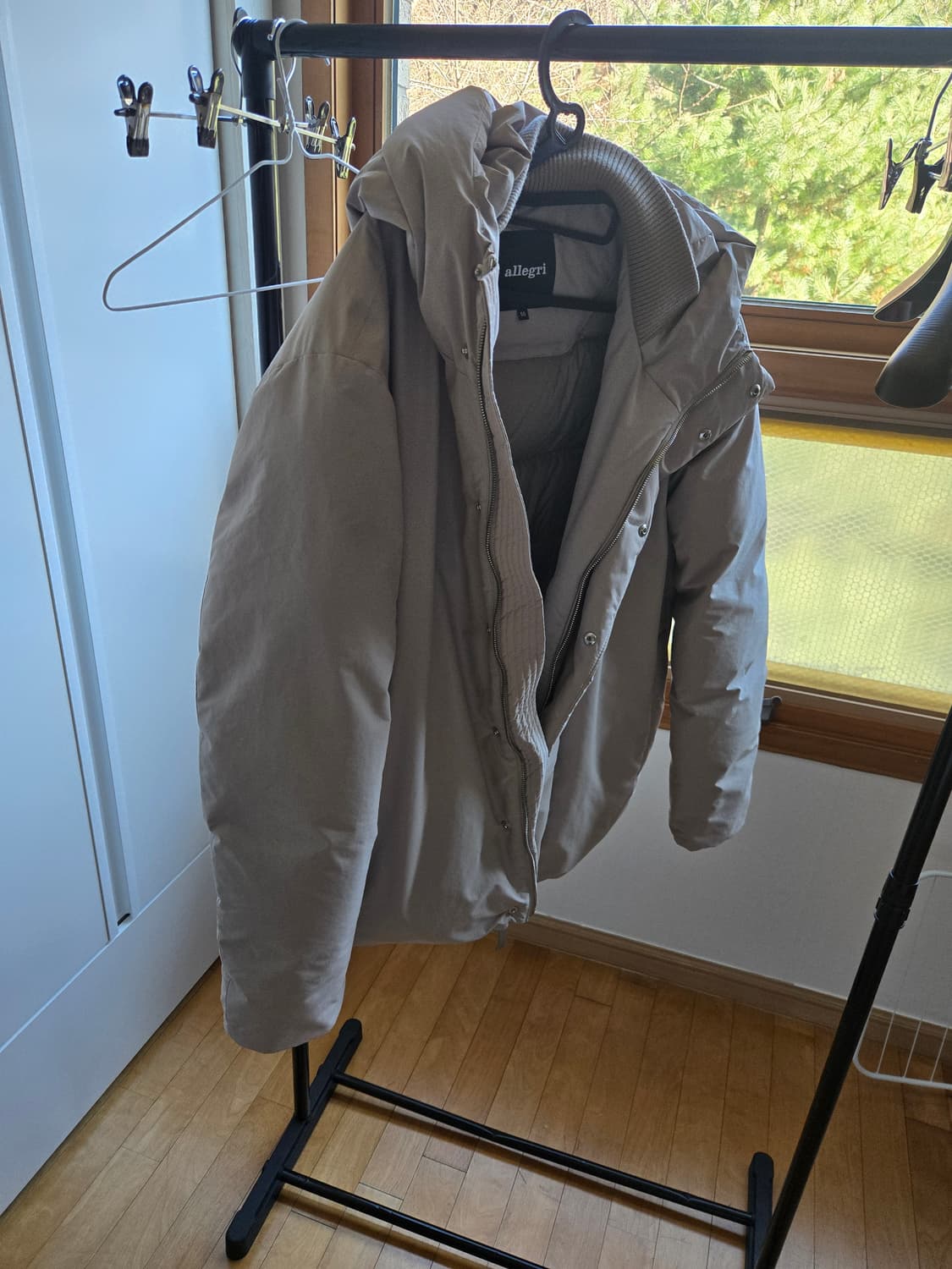 알레그리 후드 패딩 베이지 50사이즈 상품이미지5