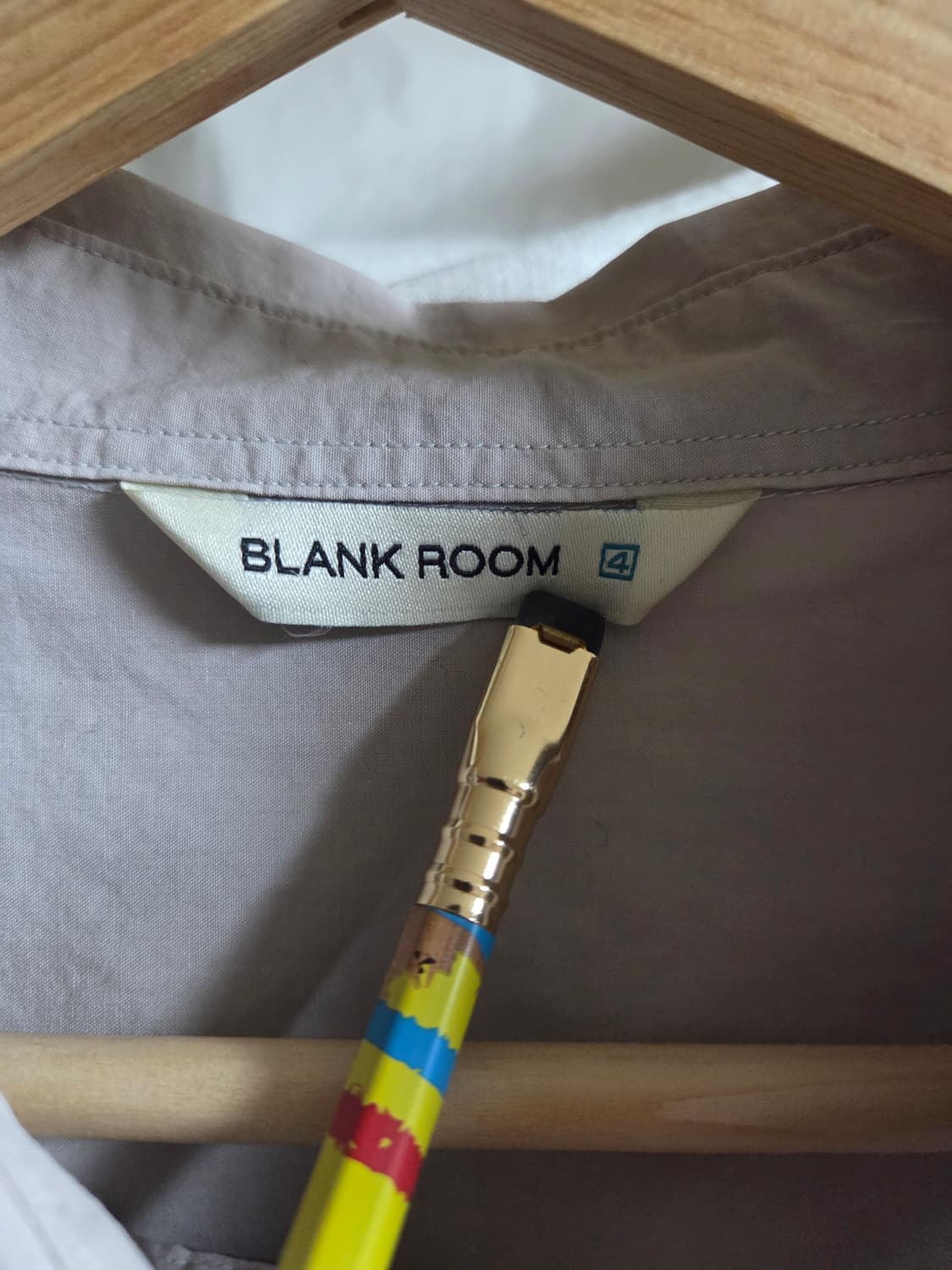 블랭크룸 코튼 셔츠 라이트그레이 4 상품이미지2