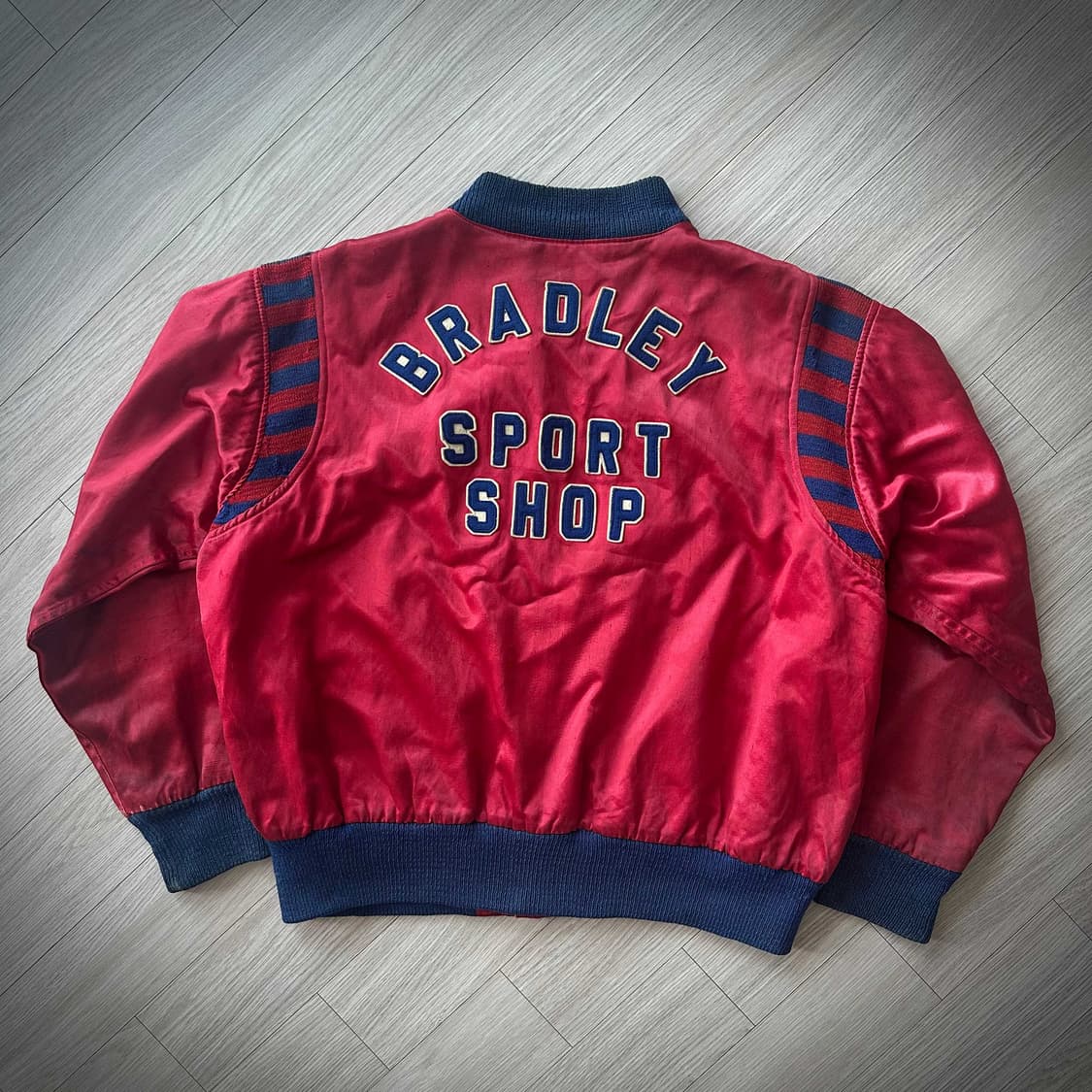 50s USA Vintage Satin Stadium Jacket 상품이미지1