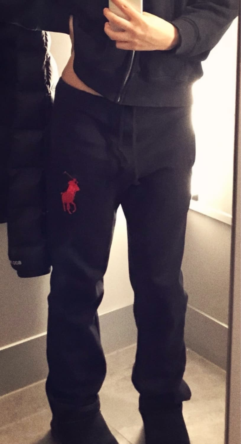 핀터깔 빈티지 폴로 빅로고 로우라이즈 스웨드팬츠 츄바 상품이미지2