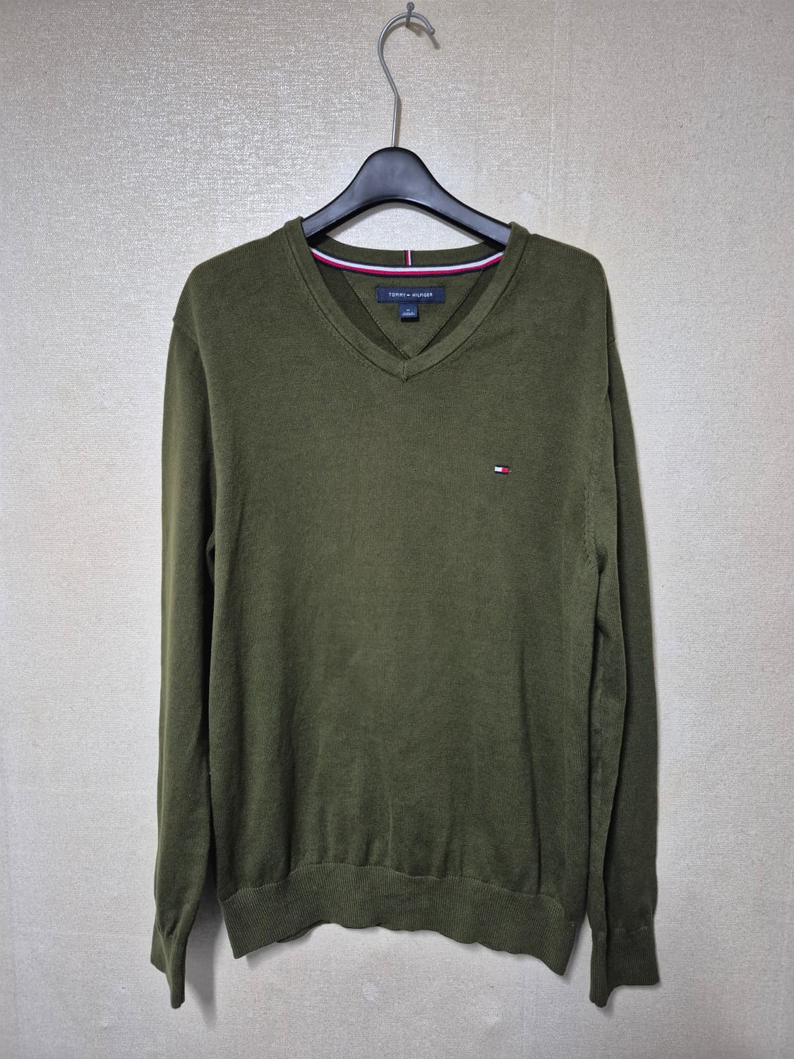 타미힐피거 브이넥 코튼니트 상품이미지1