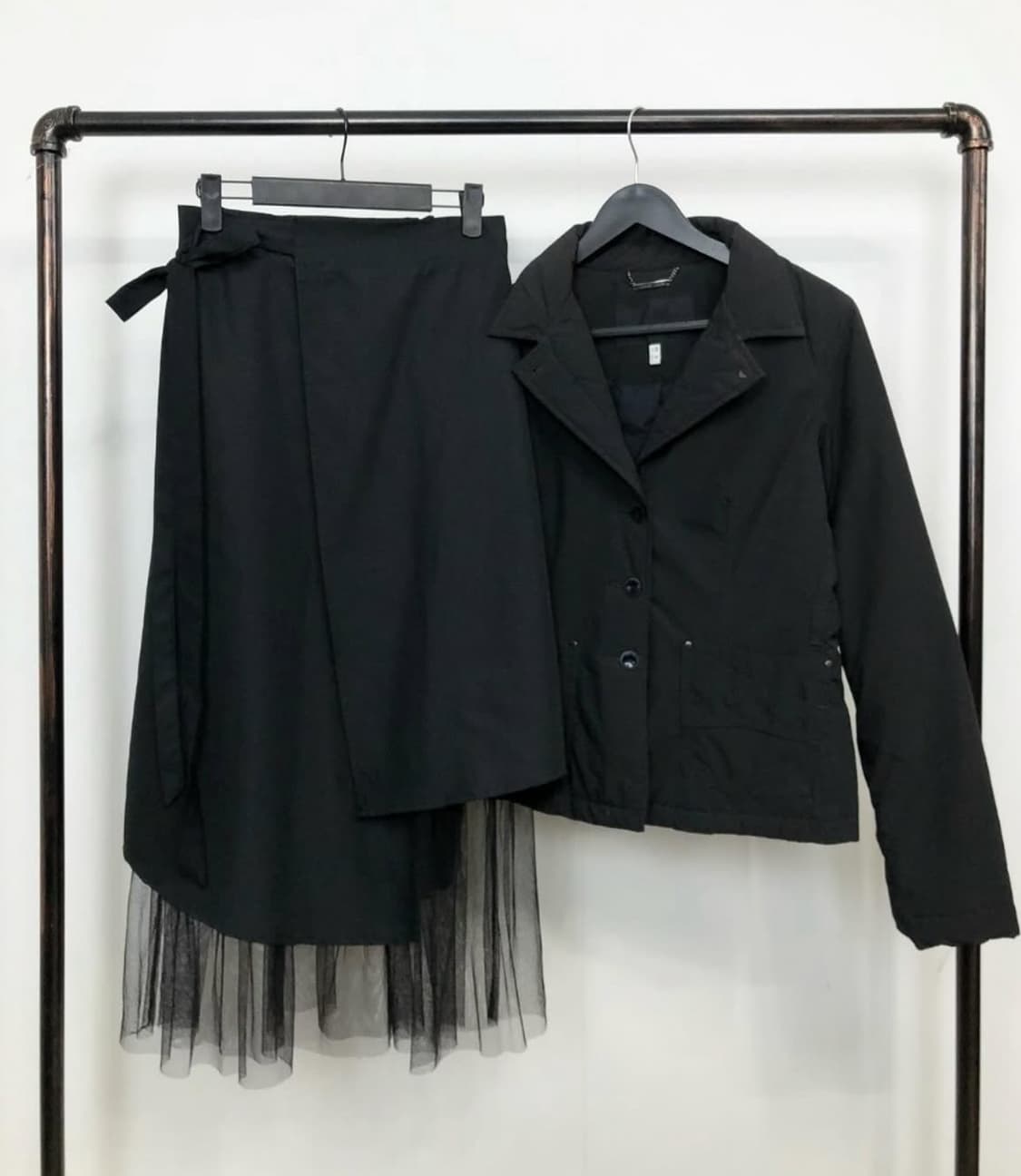 Unbl sha mesh skirt black 상품이미지1