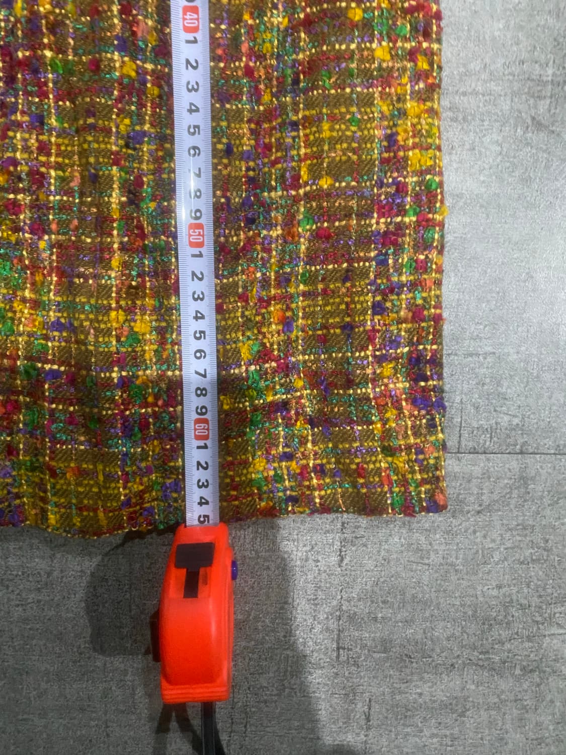 일본빈티지 달천깔페어리 보헤미안 트위드 미디스커트 상품이미지3