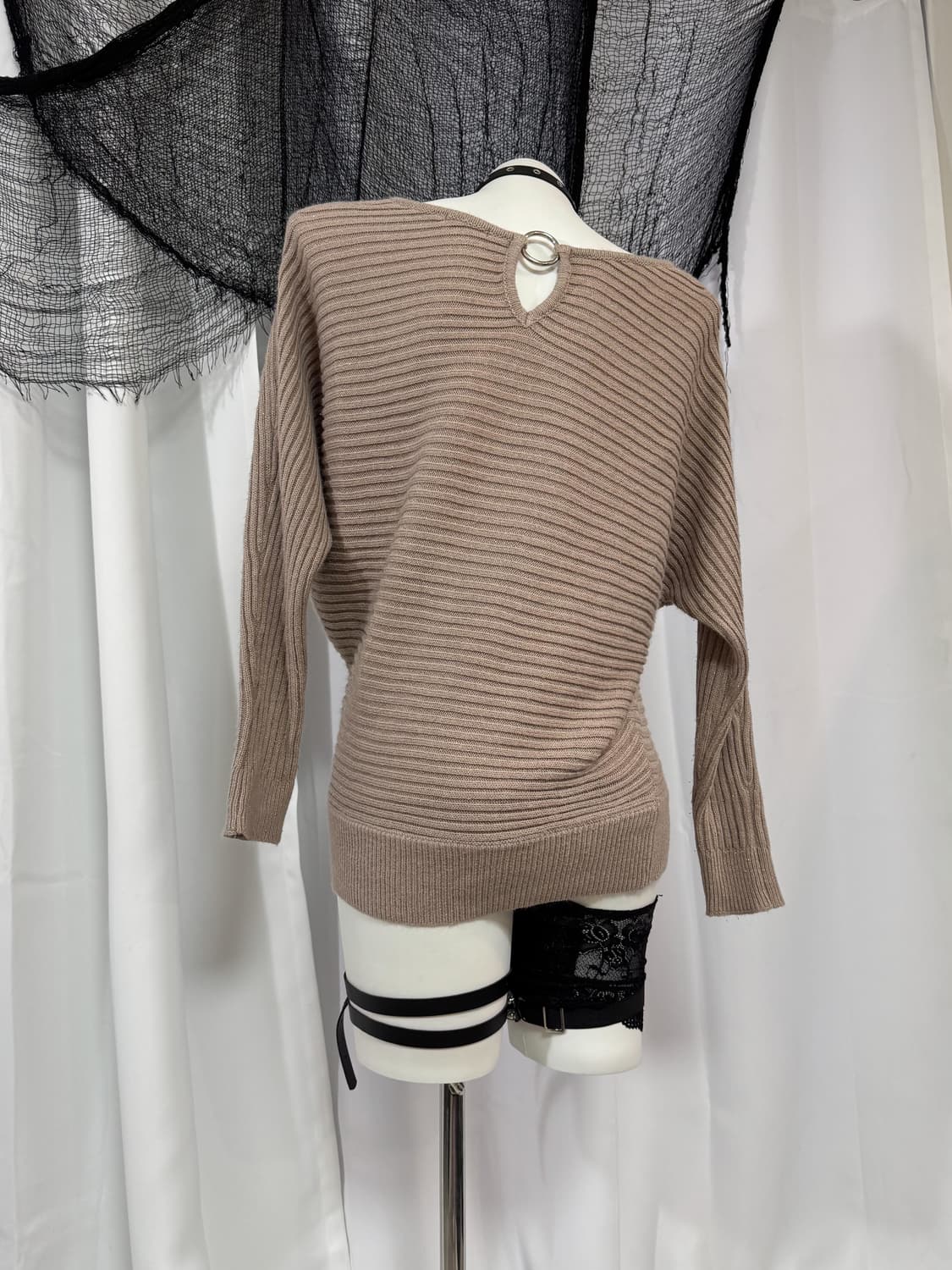 beige glitter knit 상품이미지1