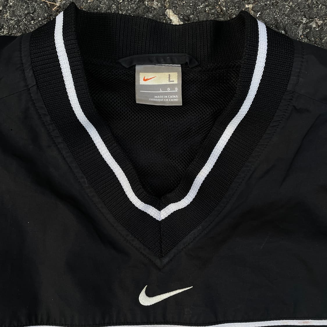 00s 나이키 미드 스우시 자수 올드스쿨 웜업 트랙자켓 바람막이 L 상품이미지5