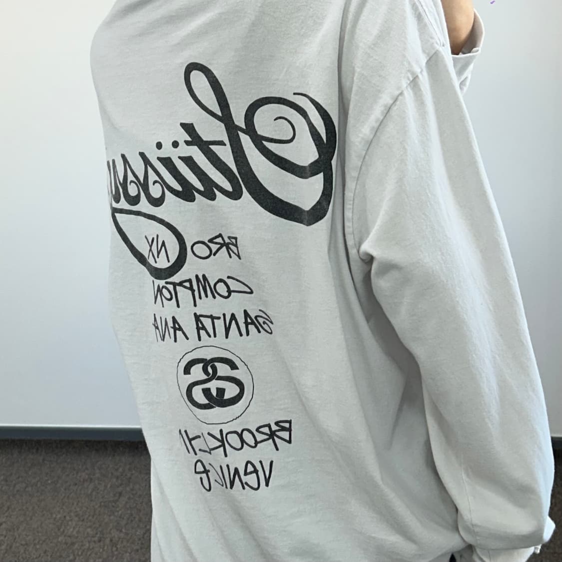 Stussy 스투시 월드투어 롱슬리브 화이트 상품이미지2