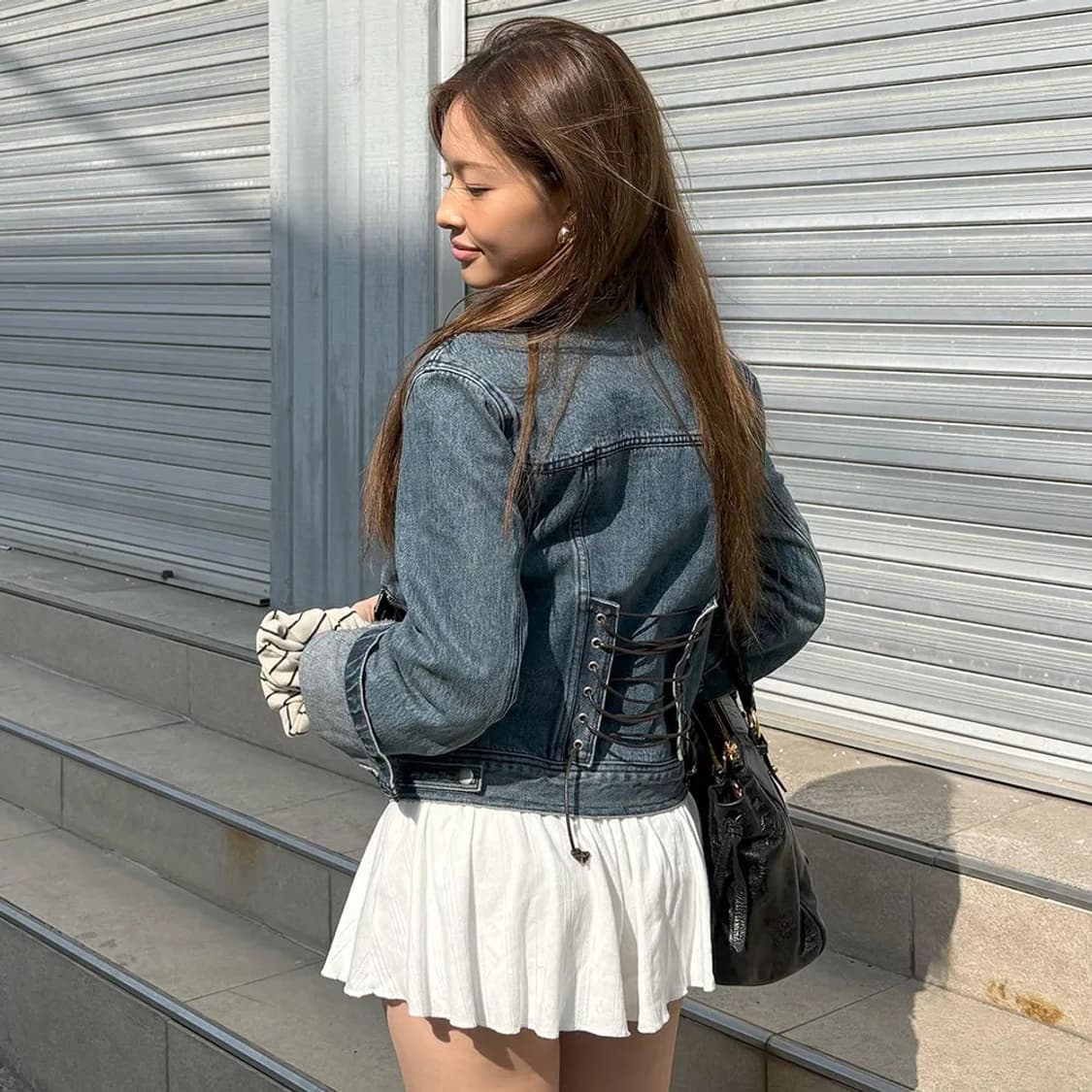 RHEME 리임 크롭 데님자켓 빈티지블루 상품이미지4