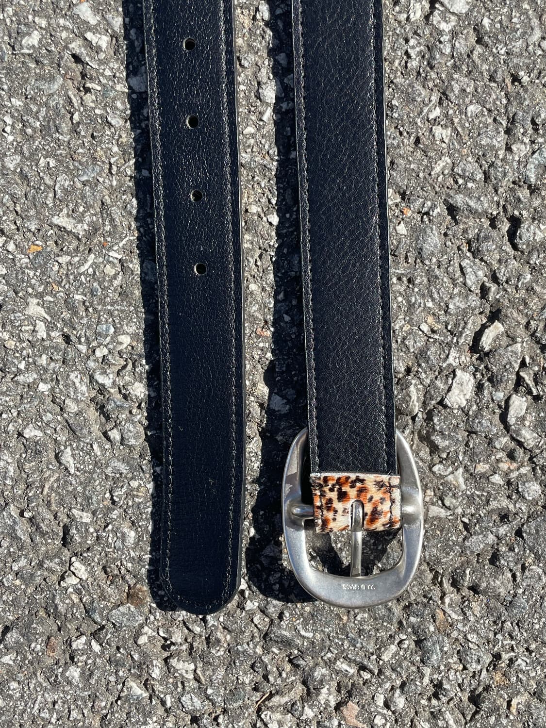 Leopard pony hair belt 레오파드 송치 벨트 상품이미지3