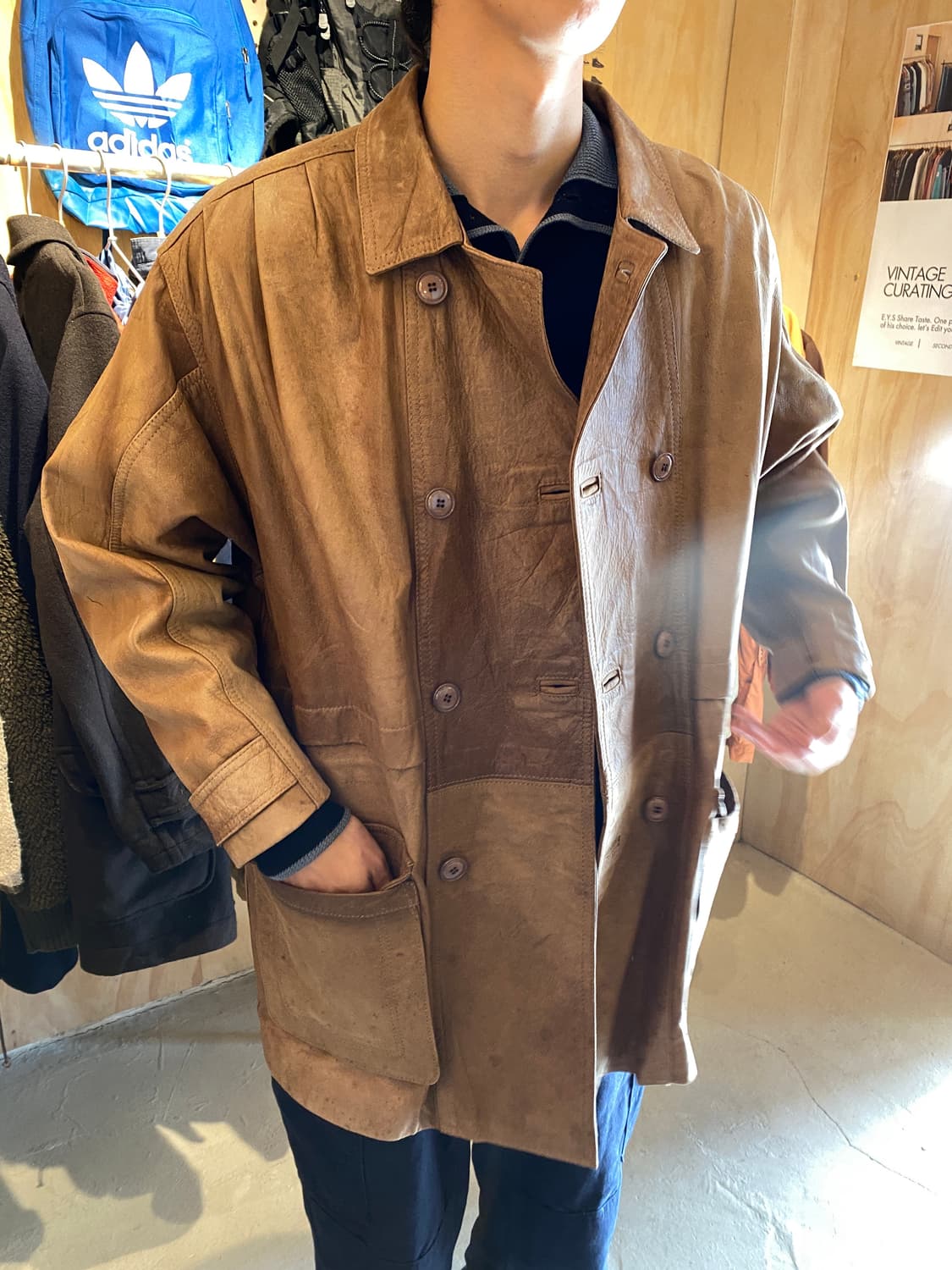 CACCIA 레더 카코트 상품이미지2