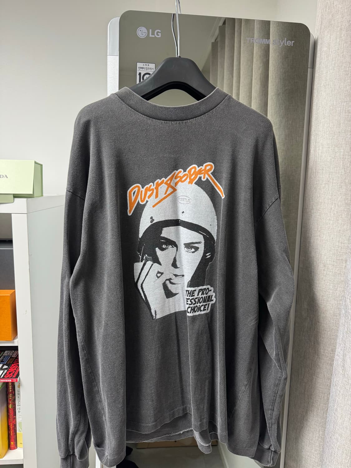 Sober goods 소버 가먼트다이 차콜 롱슬리브 세인트미카엘 메이드원 상품이미지1