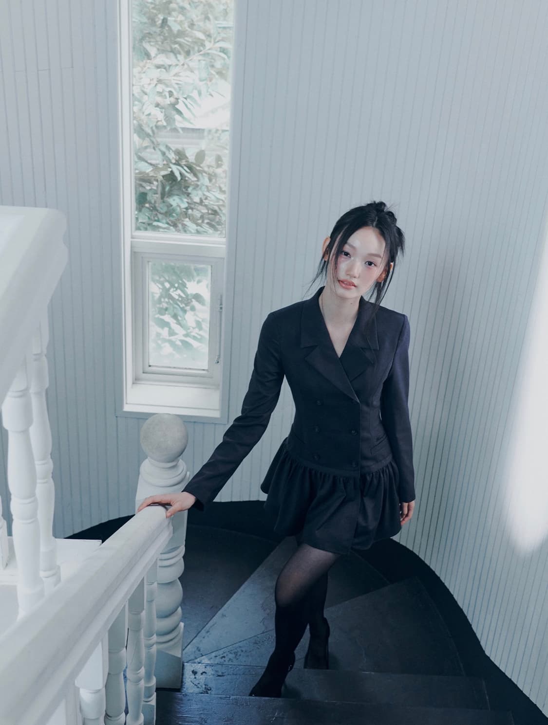 [ 페인오어플레져 ] 리오라 자켓 드레스 원피스 - 차콜 M 상품이미지4