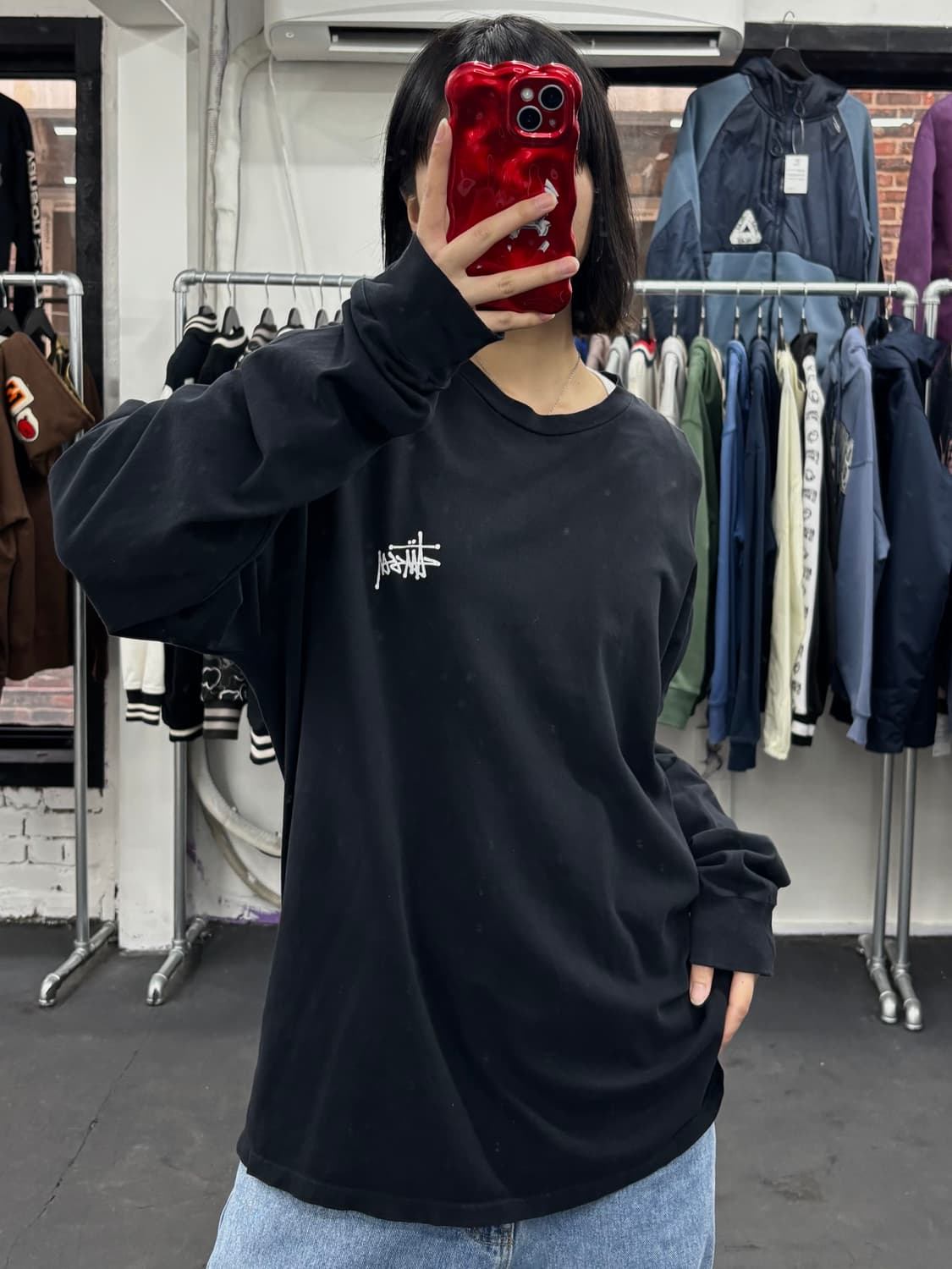 스투시 베이직 로고 롱슬리브 상품이미지1