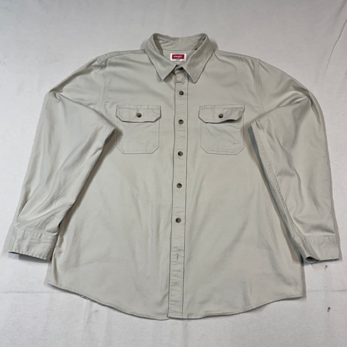 XL) Wrangler 랭글러 투포켓 워크웨어 코튼 셔츠 아이보리 W8 상품이미지1