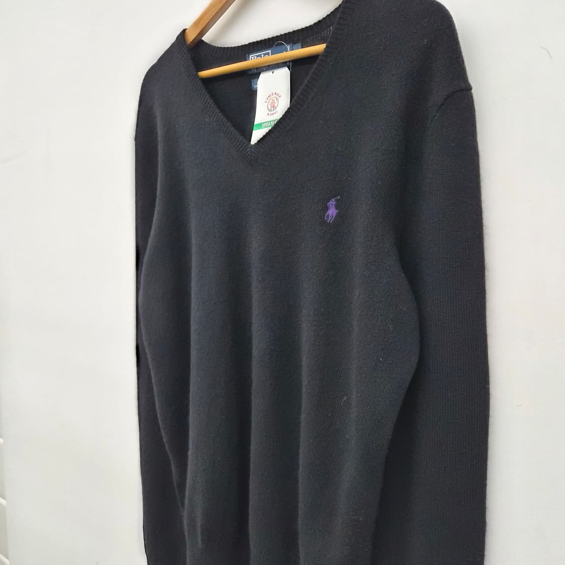 폴로 랄프로렌 블랙 V넥 니트 남성 M 상품이미지2
