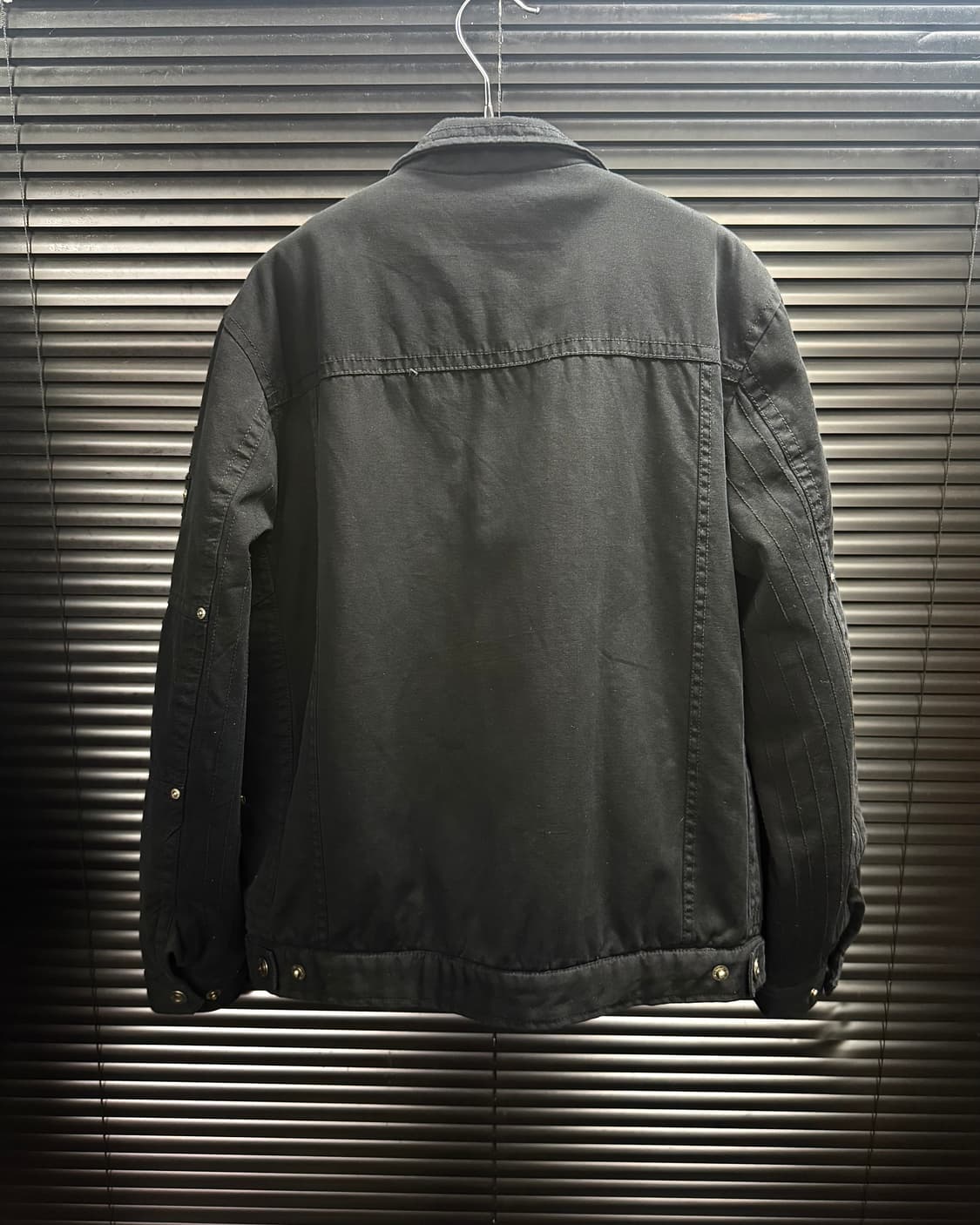 퍼플하트 블랙 하이넥 비죠 워크 자켓 M 95 밀리터리 집업 워시드 코튼 상품이미지5