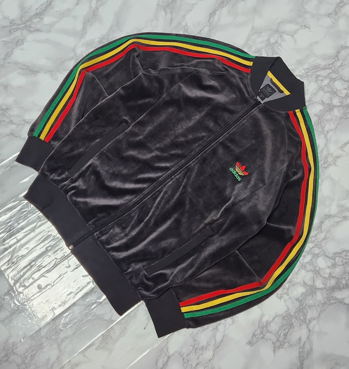 아디다스 벨벳 브라운 트레이닝 져지 자켓 상품이미지2