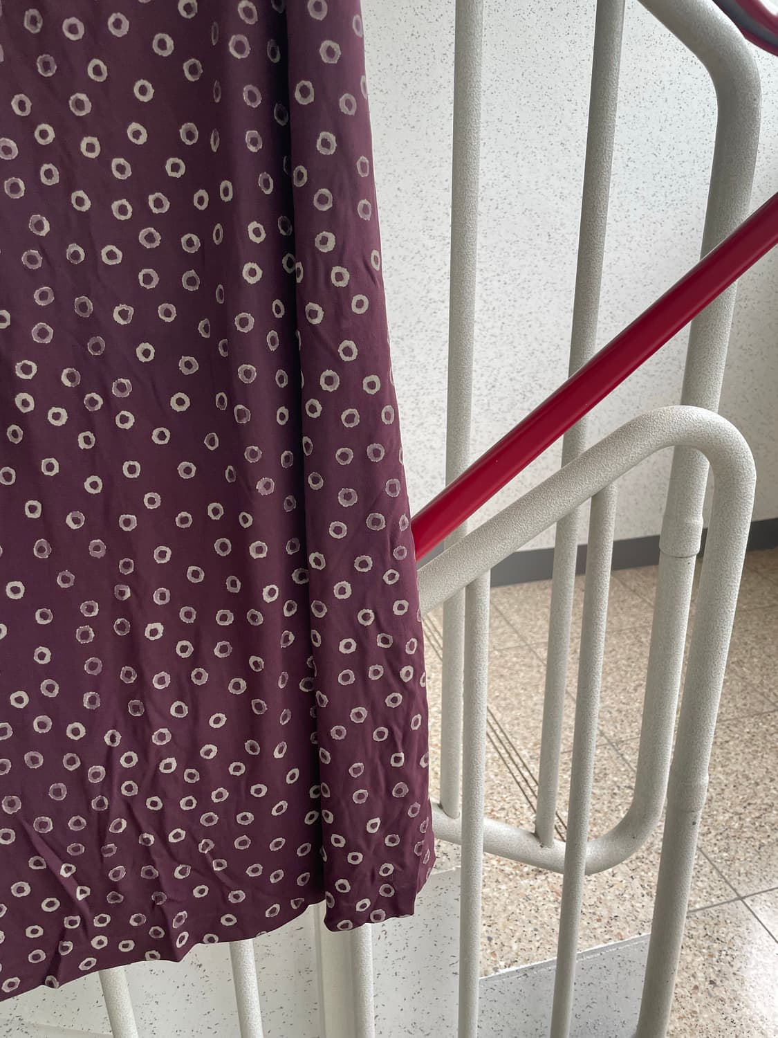 dot burgundy skirt 상품이미지3