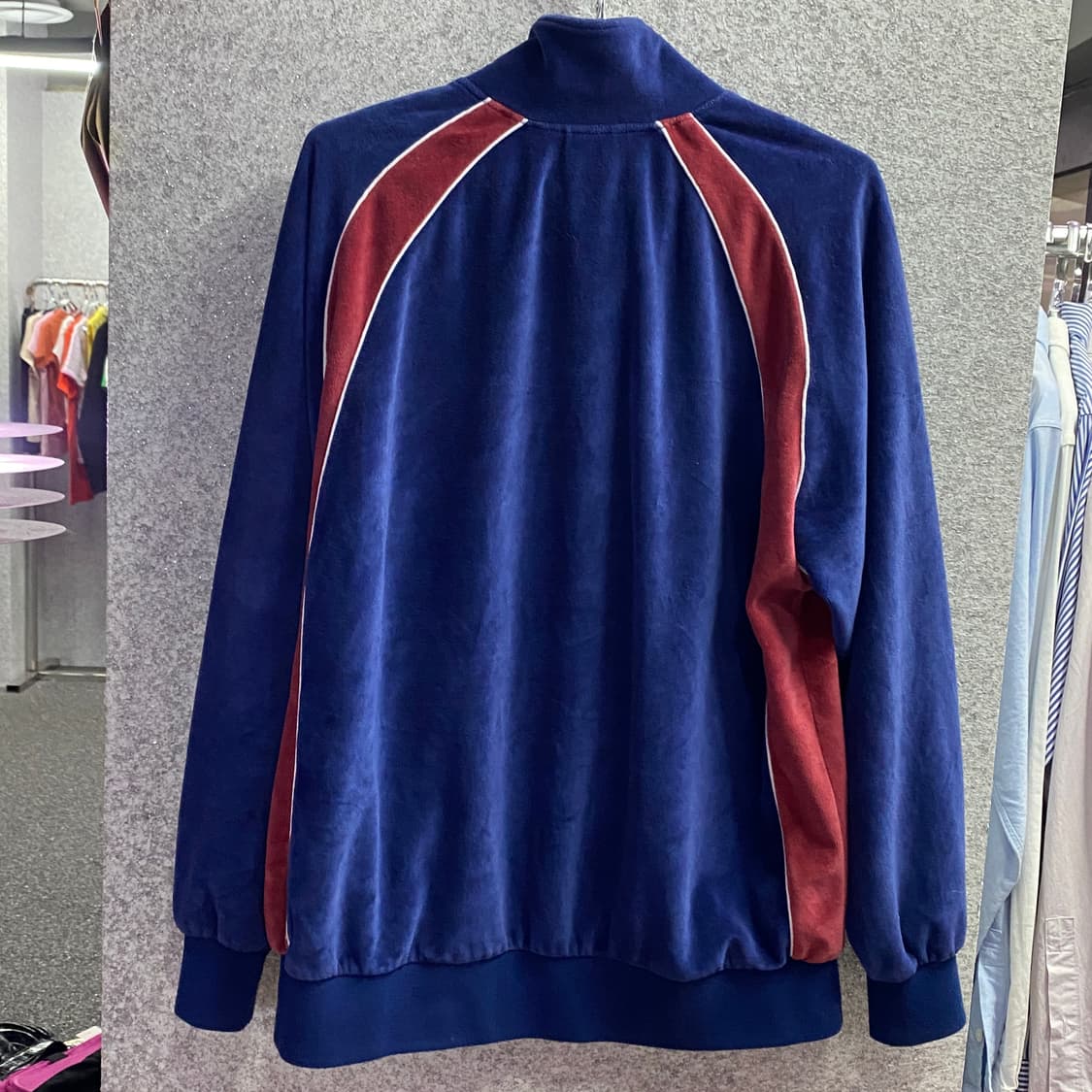 챔피온 캐주얼 네이비 벨벳 집업 B3335 상품이미지4