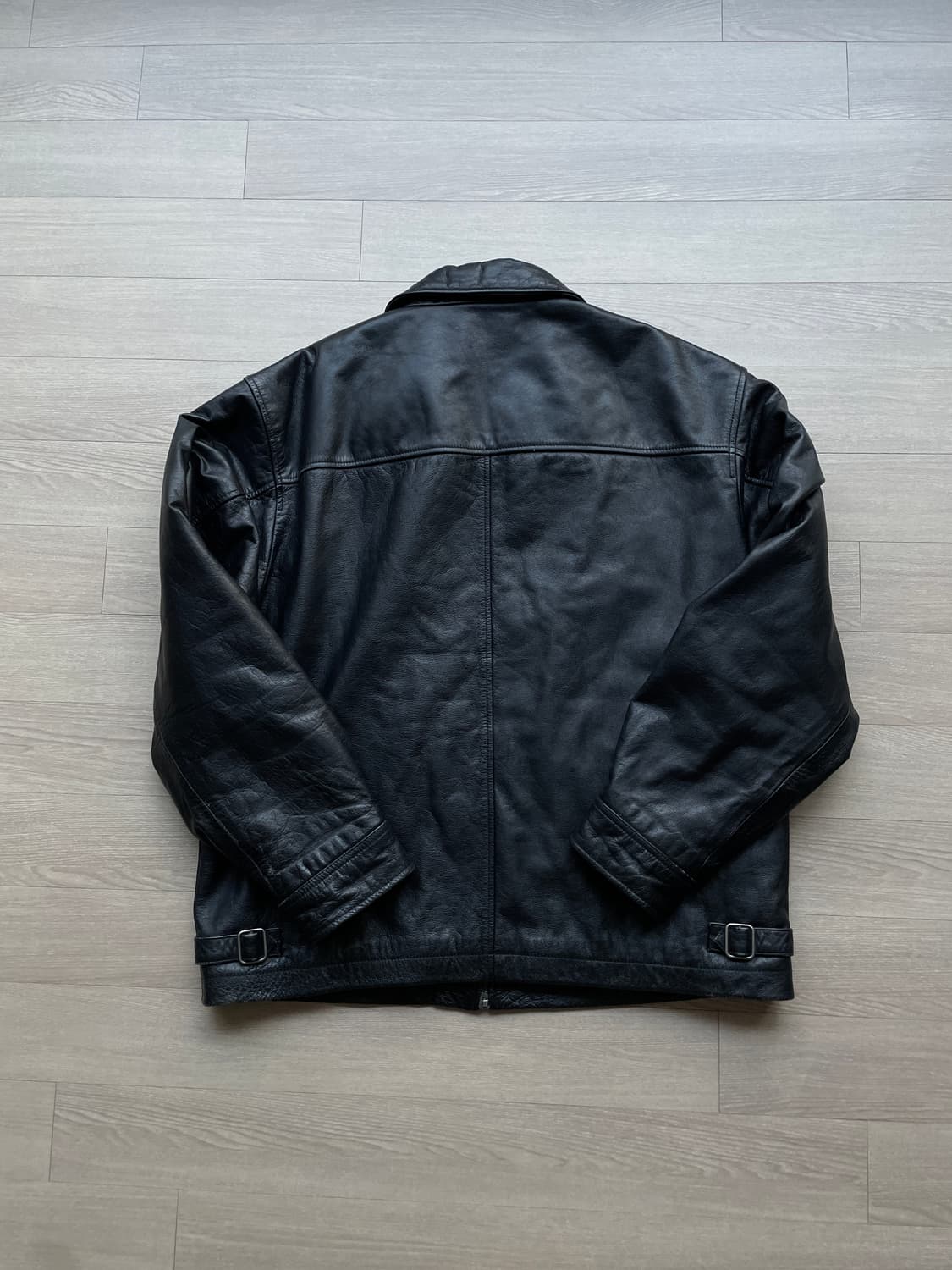 90s 올드갭 레더 자켓 블랙 상품이미지2