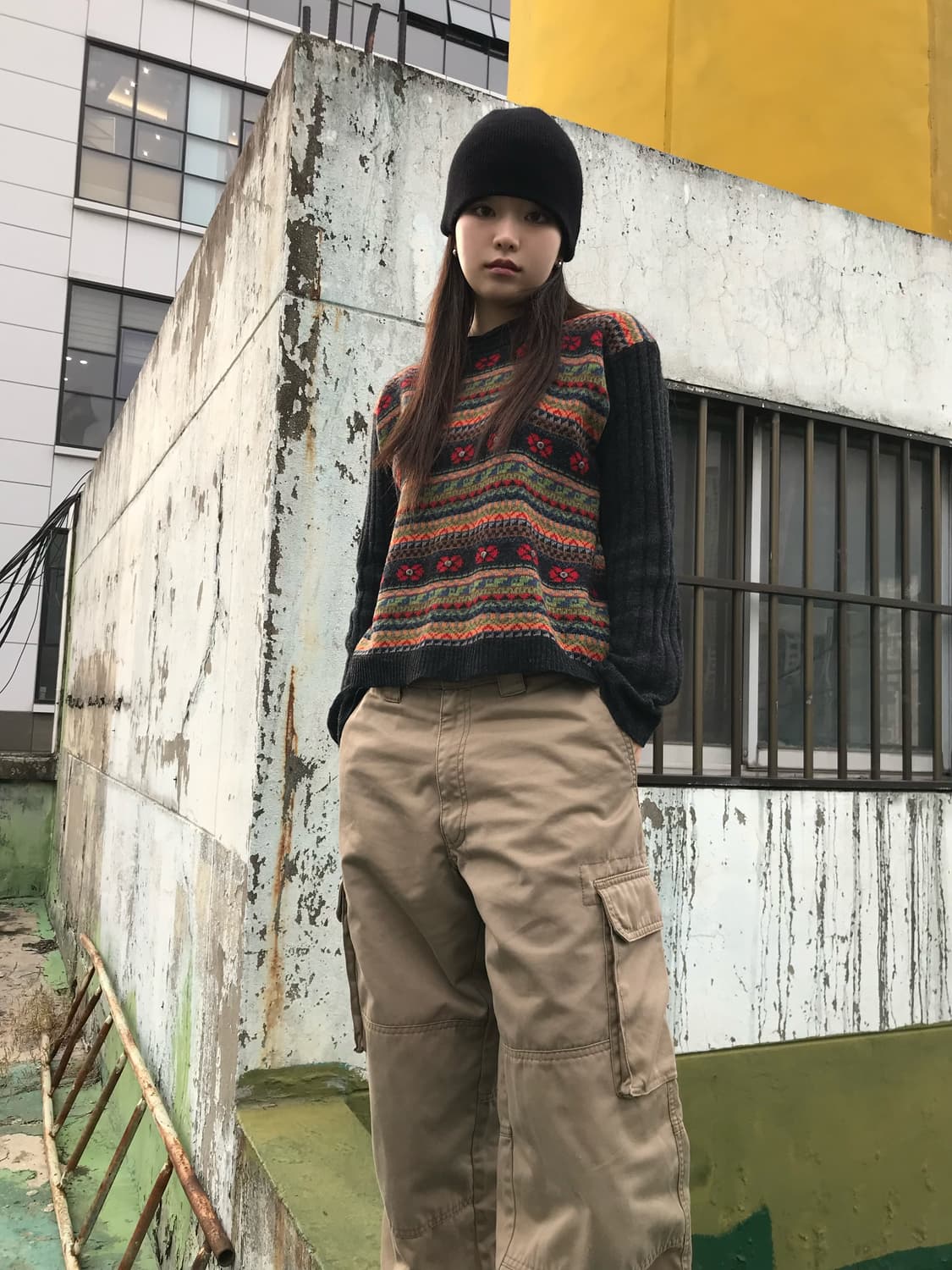 빈티지 패턴 니트  상품이미지4