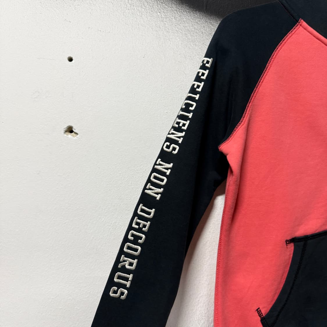 나이키 y2k 하이넥 프린팅 , 자수 디테일 배색 집업 후디 상품이미지4