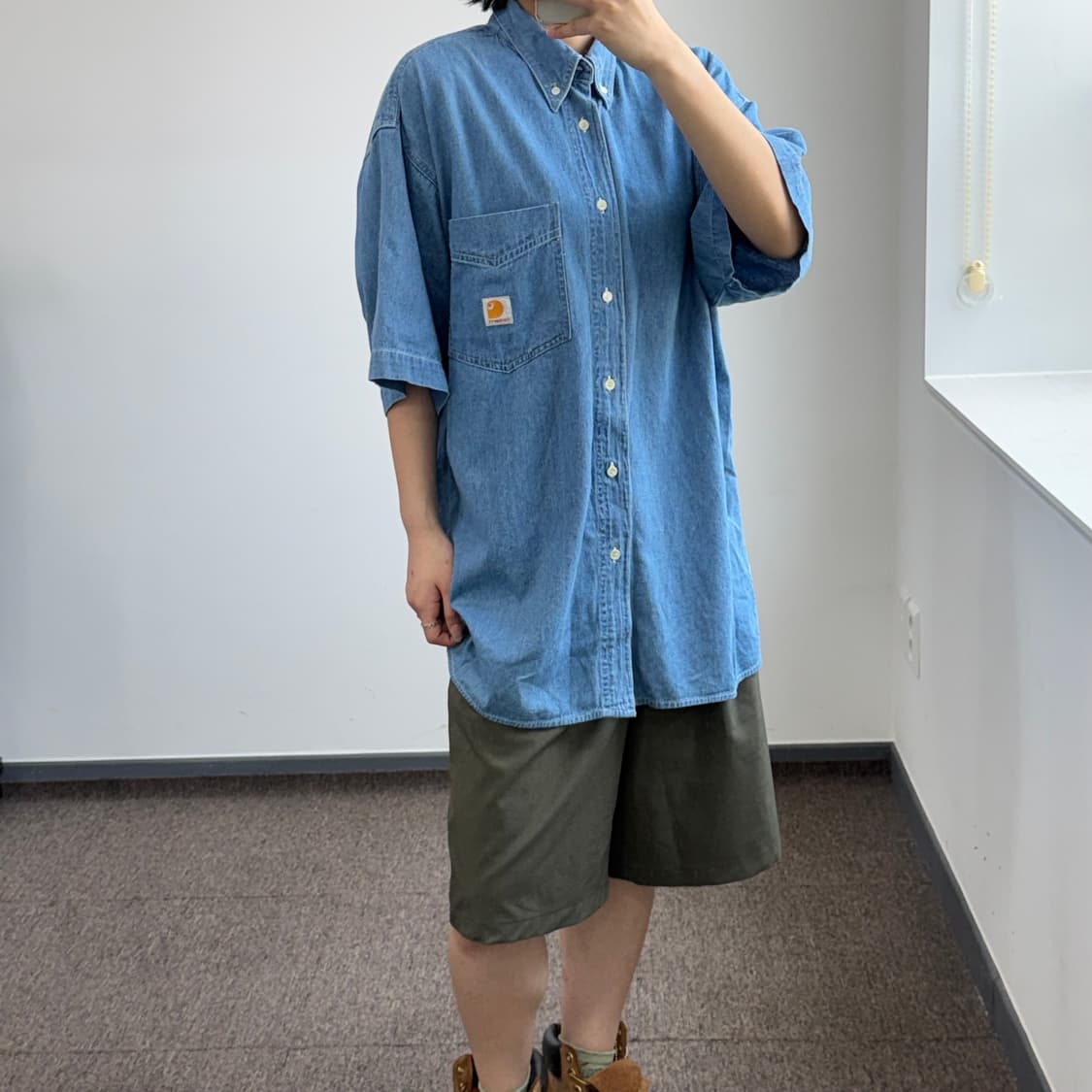 Carhartt 칼하트 원포켓 데님 셔츠  상품이미지2