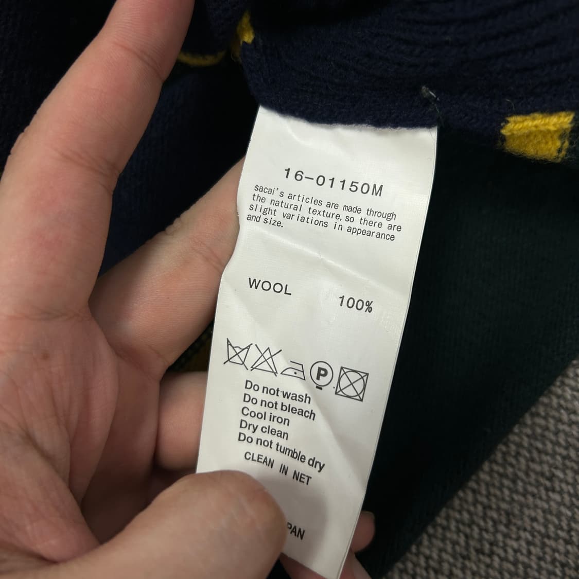 사카이 체스트포켓 스트라이프 울 니트(1) 상품이미지3