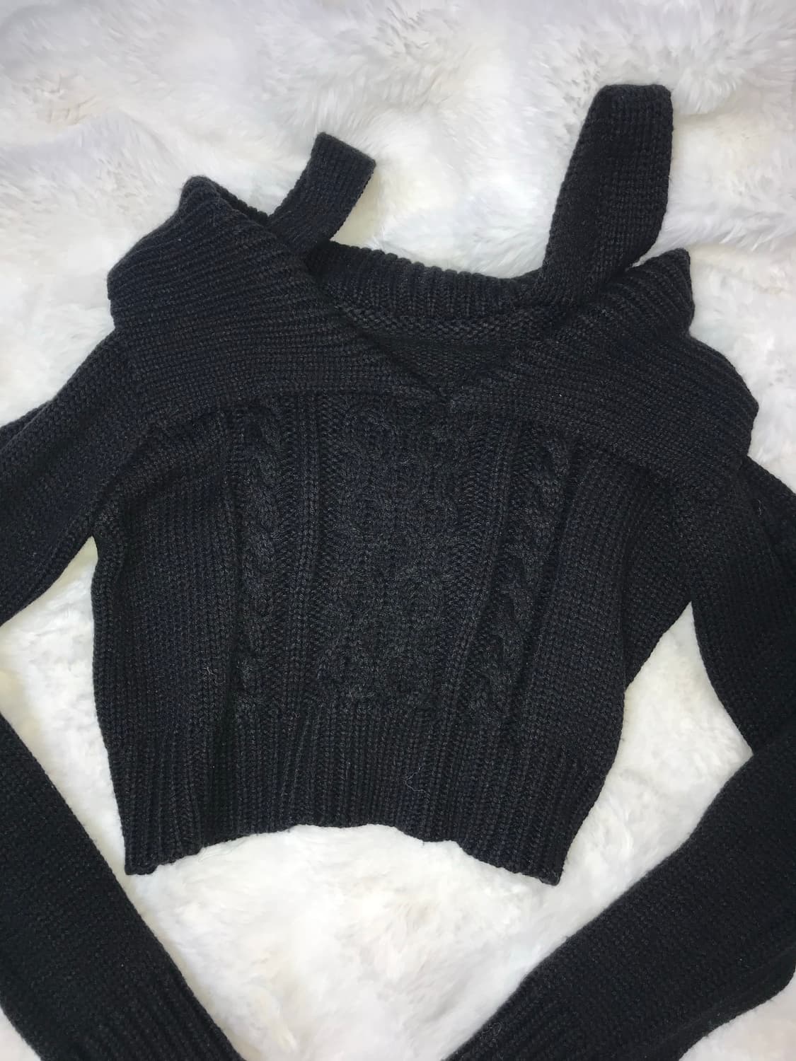 빈티지 오프숄더 에이블리 니트 상품이미지2