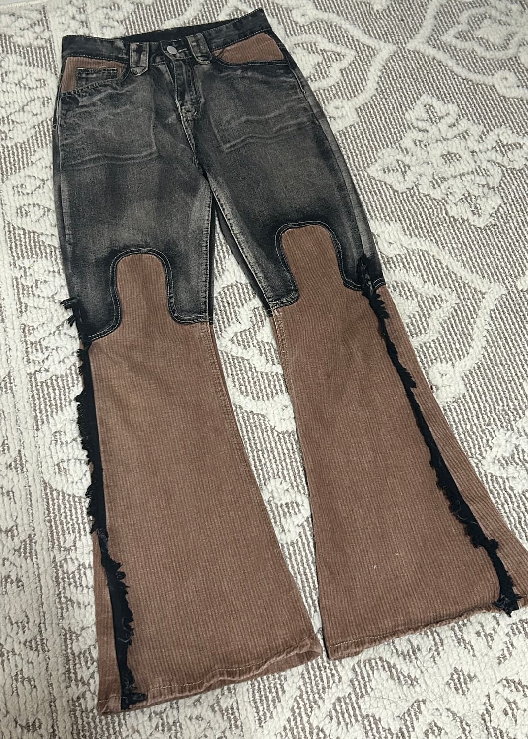 Y2K 카우보이걸 브라운 테슬데님 부츠컷 상품이미지1