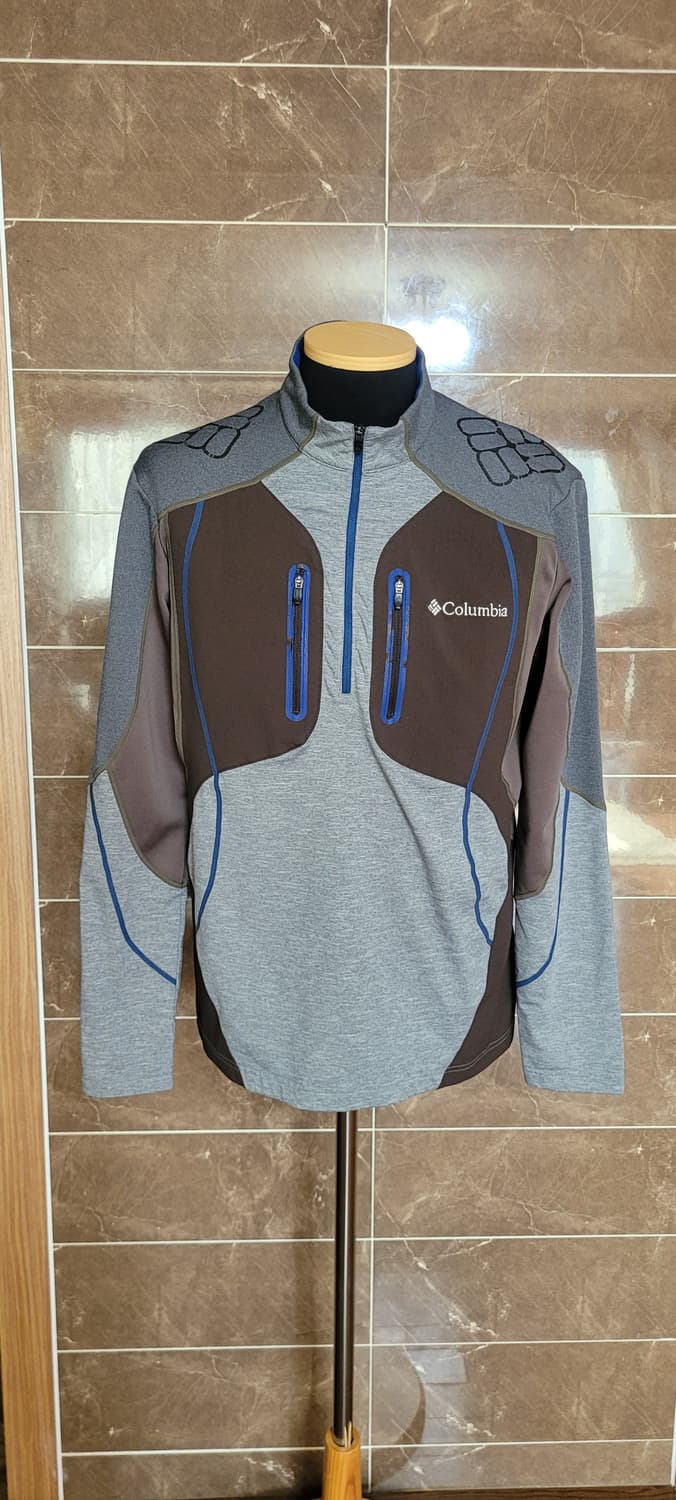 (남성95사이즈)컬럼비아 남성 집업 기모 티셔츠 상품이미지1