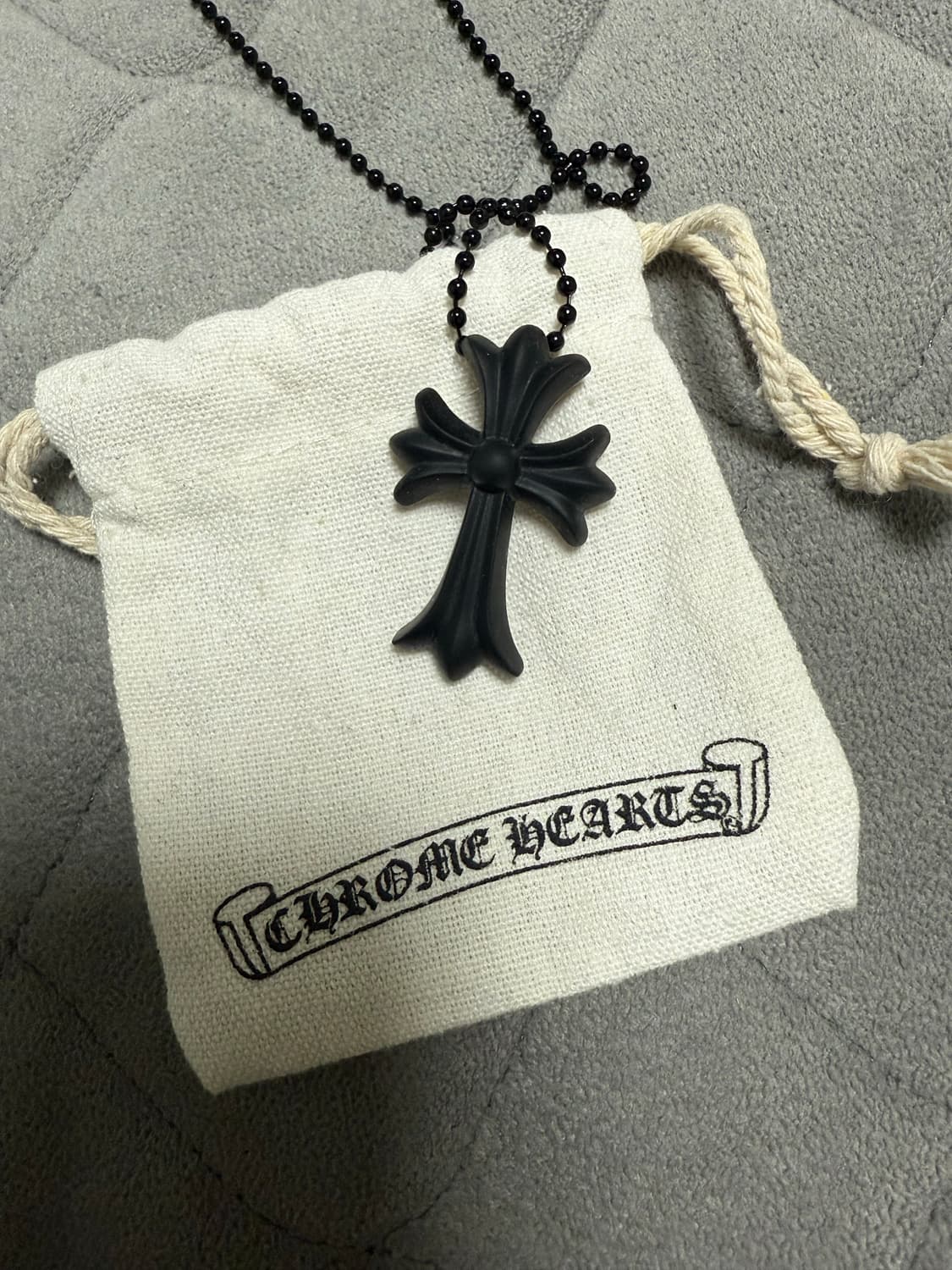 실리크롬 목걸이 블랙 상품이미지1