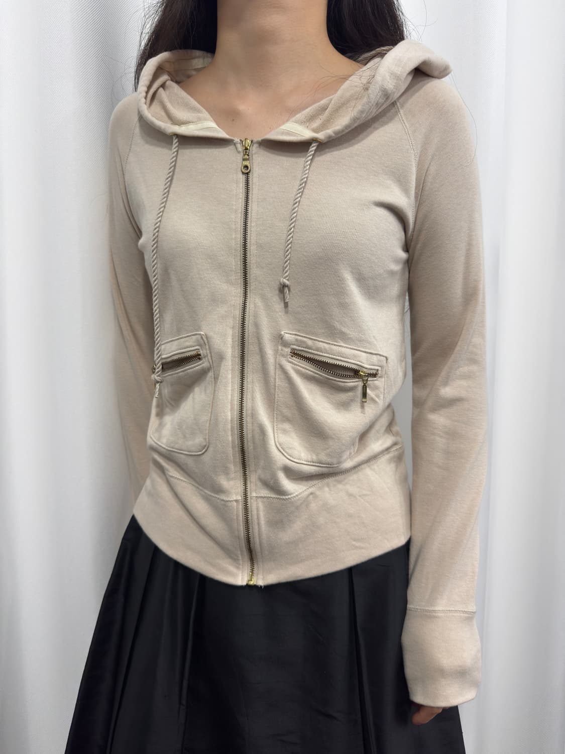 beige hood zipup 상품이미지2
