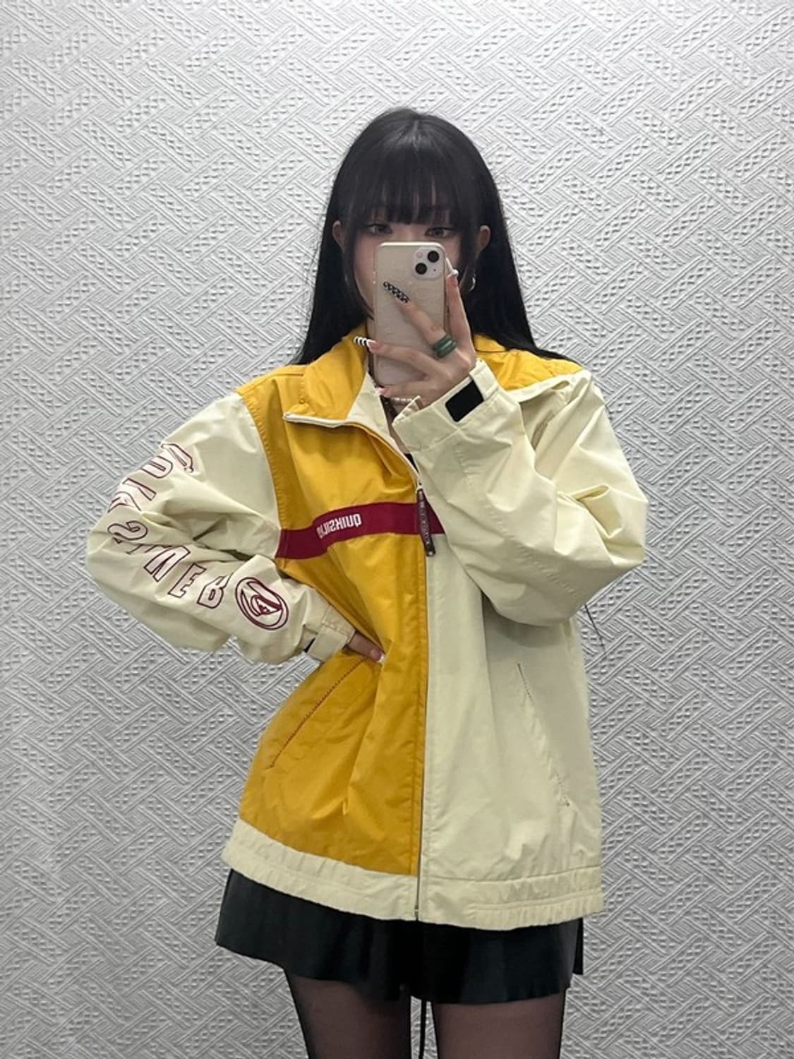 퀵실버 올드스쿨 빈티지 레트로 배색 바람막이 자켓 105 C10222 상품이미지2