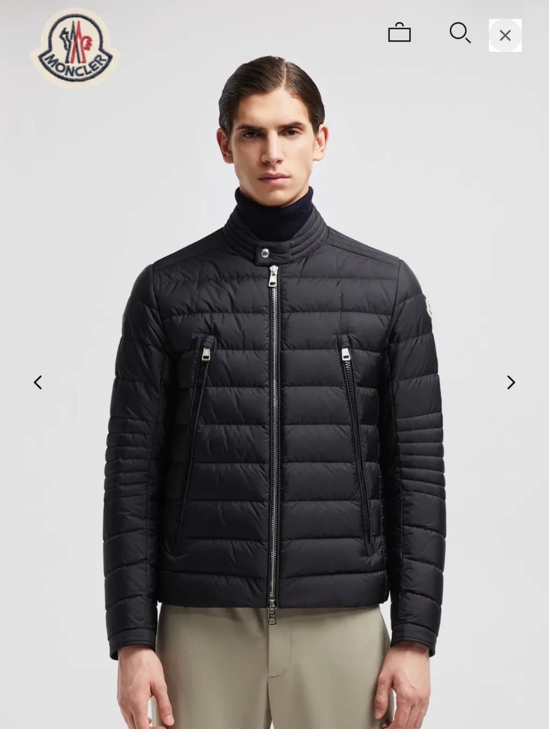 (A+/2) / 몽클레어 아미오 쇼트 다운 패딩 자켓 블랙 상품이미지10