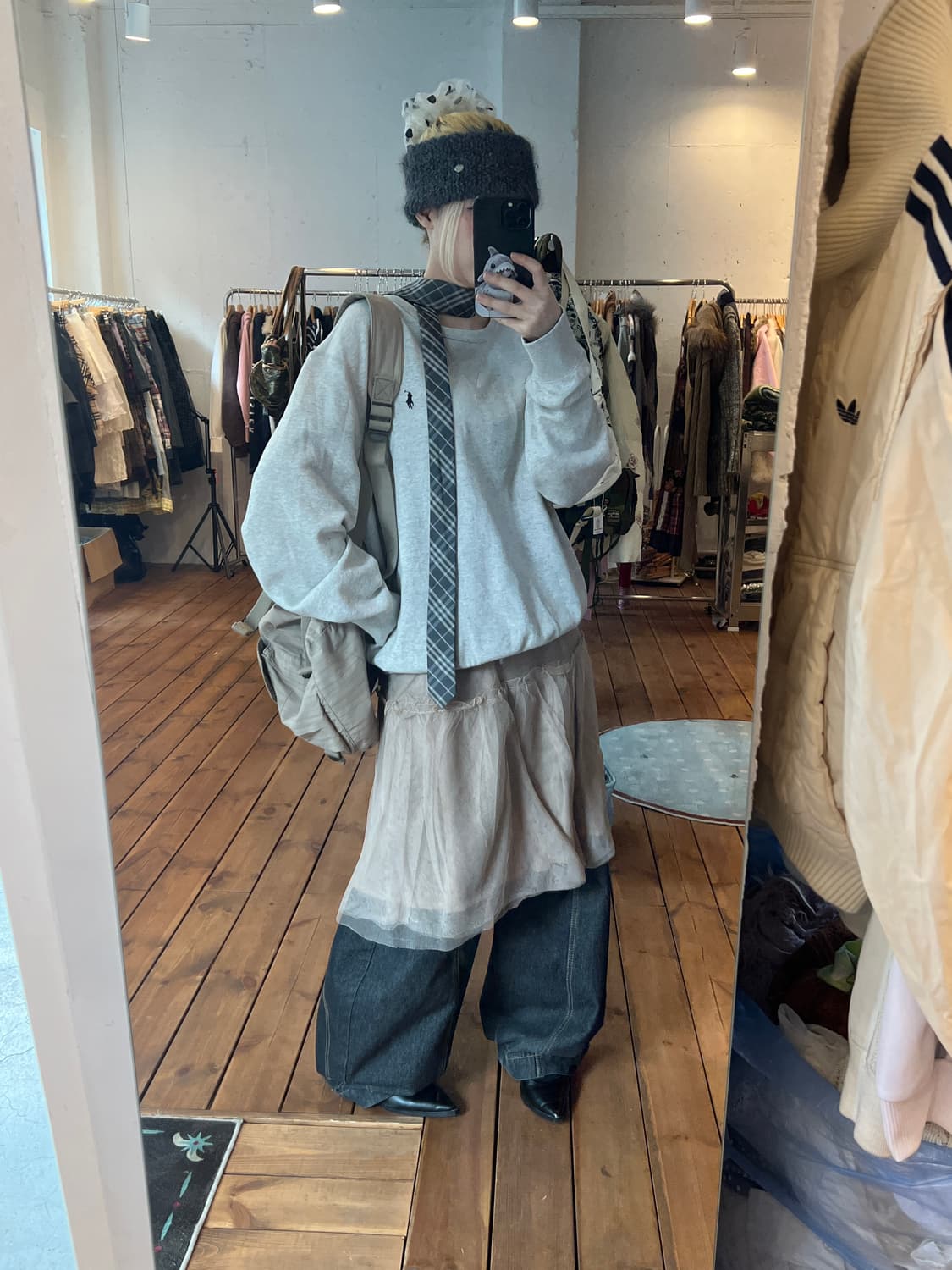 폴로 그레이 맨투맨 상품이미지3