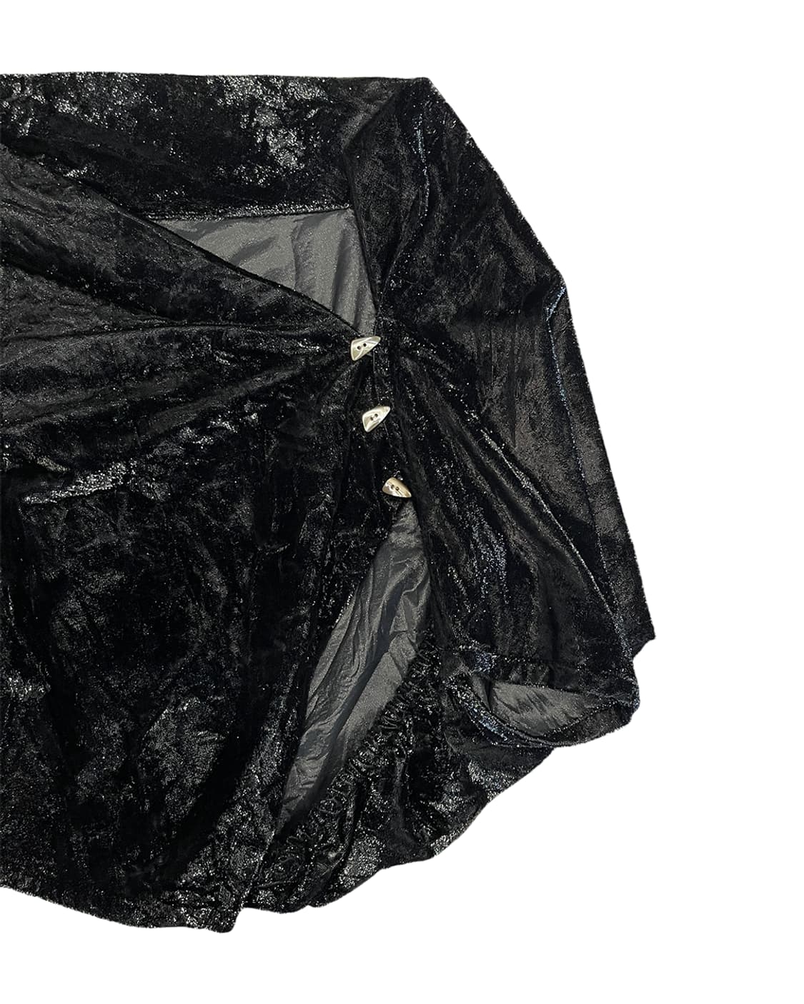 리츠코 시라하마 벨벳 비대칭 버튼 가디건 탑 상품이미지6