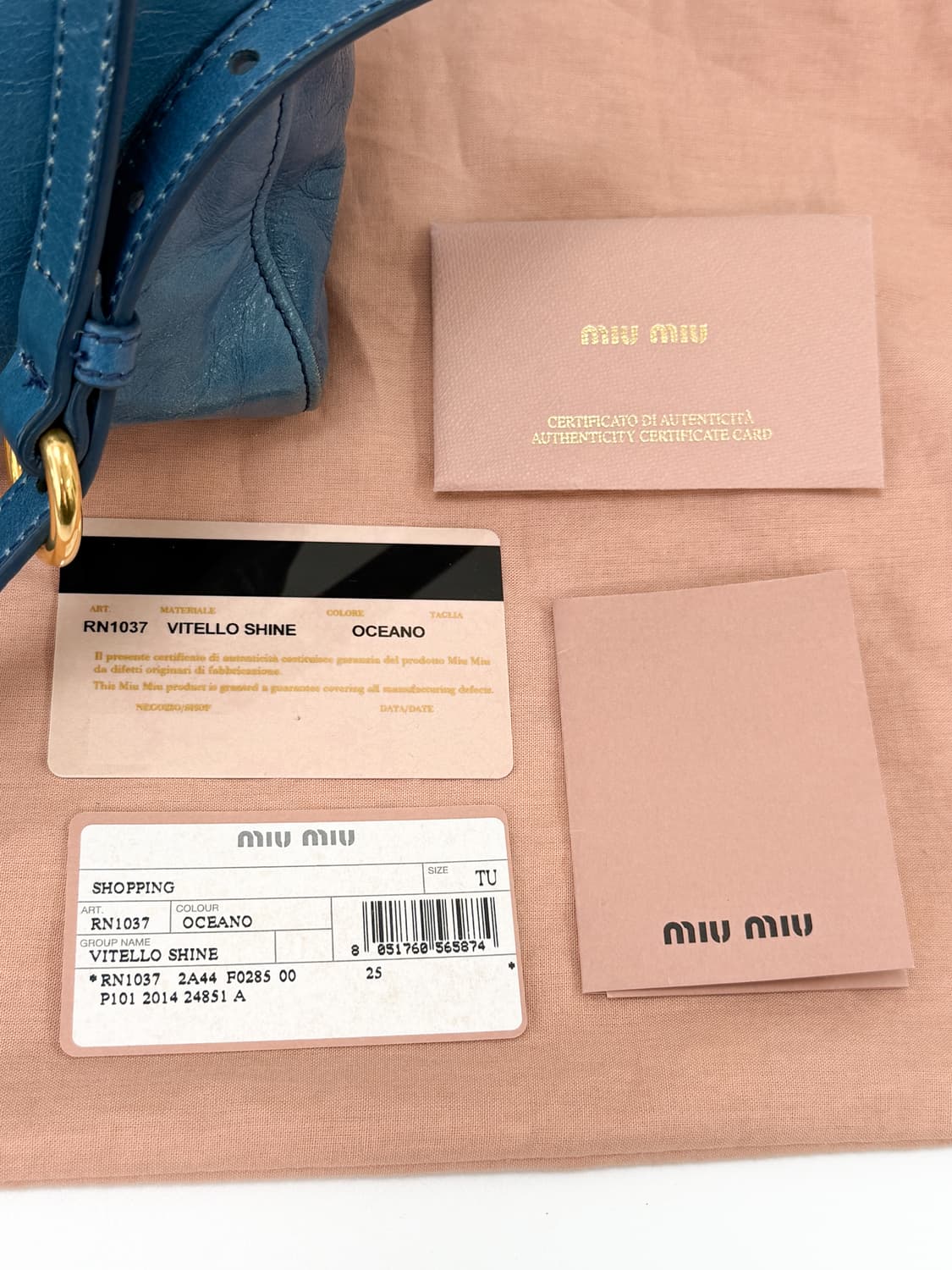 미우미우 비텔로 샤인 Oceano 2-Way Bag 상품이미지5