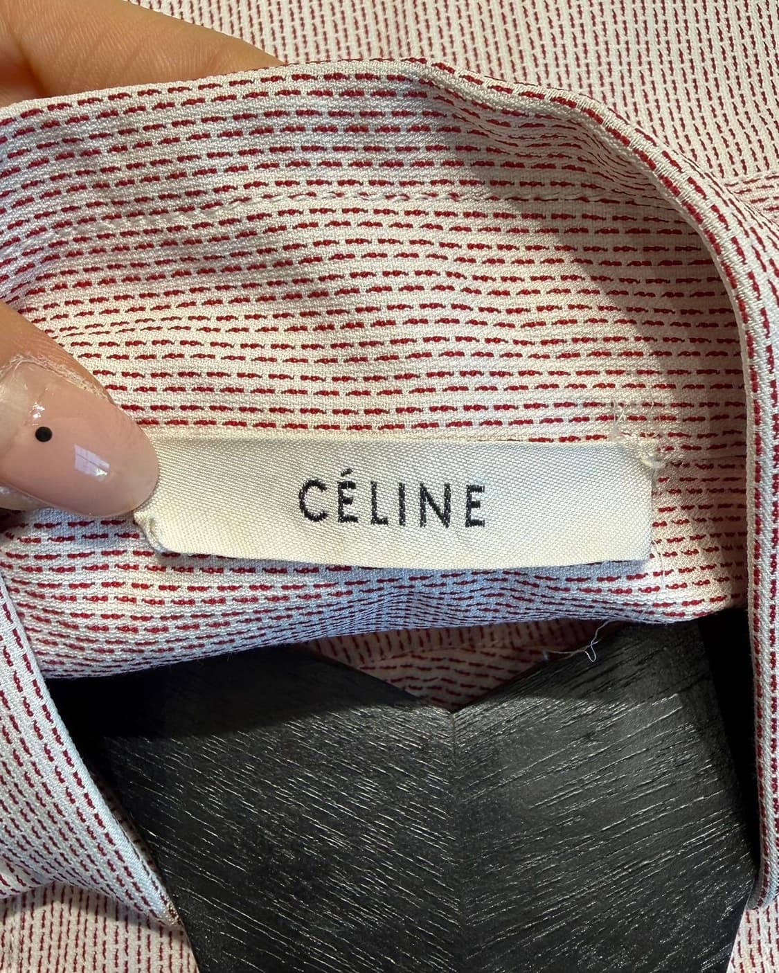 셀린느 레드 스트라이프 코튼 셔츠  상품이미지8