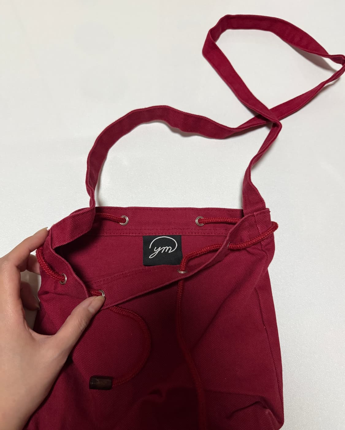 여밈 복조리 크로스백 가방 레드 상품이미지3