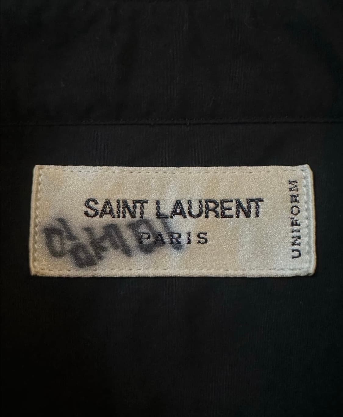 생로랑 SAINT LAURENT 코튼 셔츠 블랙 F36 상품이미지5