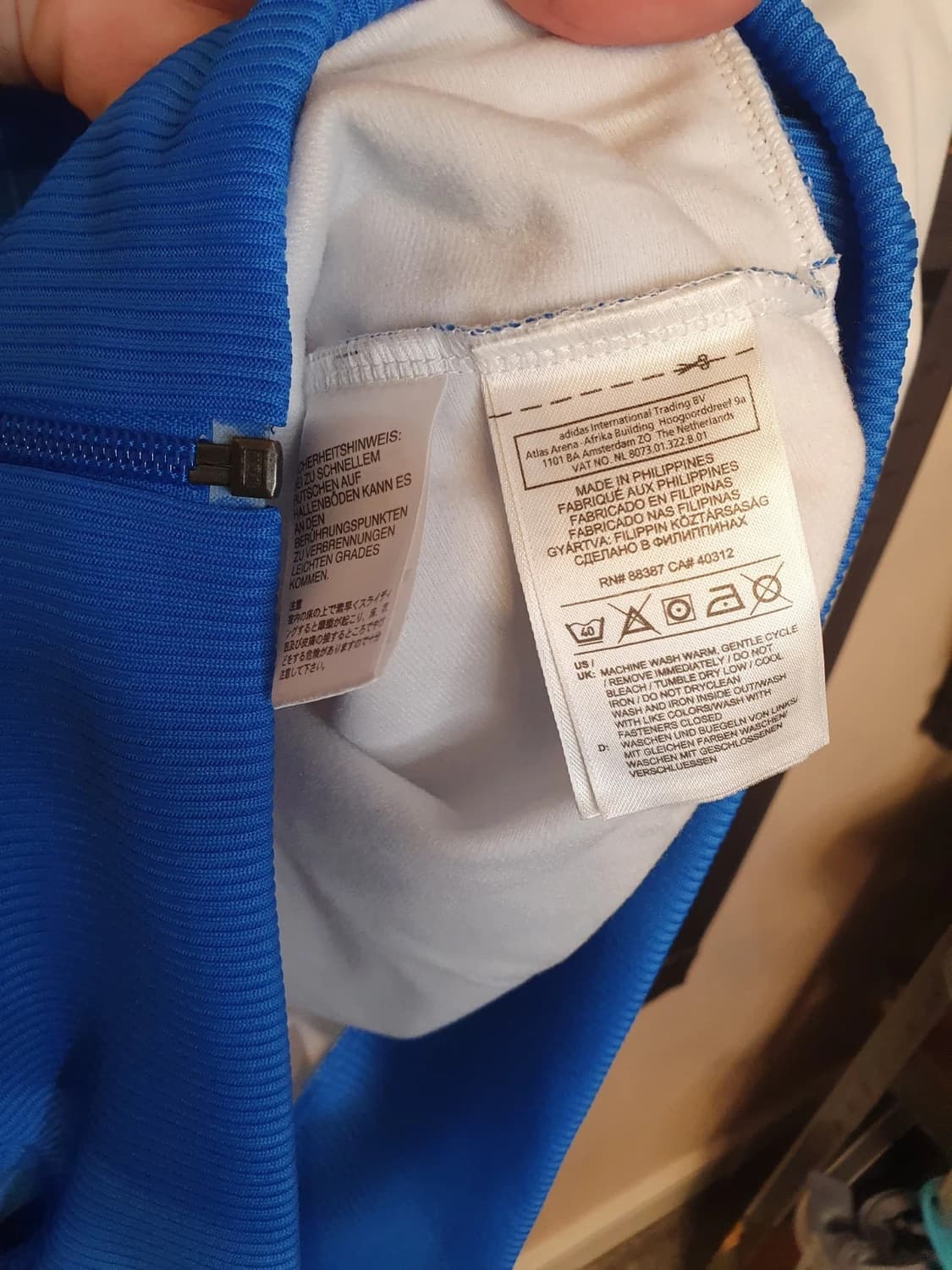 레어 아디다스 스트라이프 파이어버드 트랙 탑 져지 블루 M 상품이미지6
