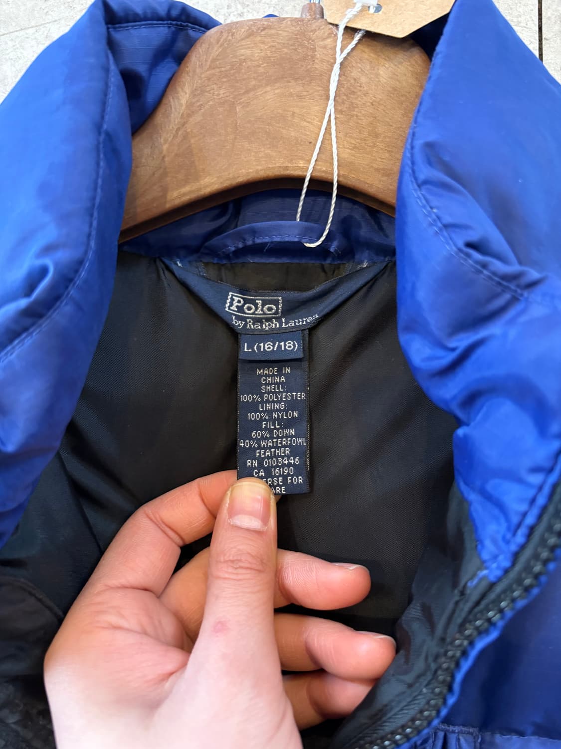 폴로 보이즈 블루 패딩 16/18 사이즈 상품이미지3