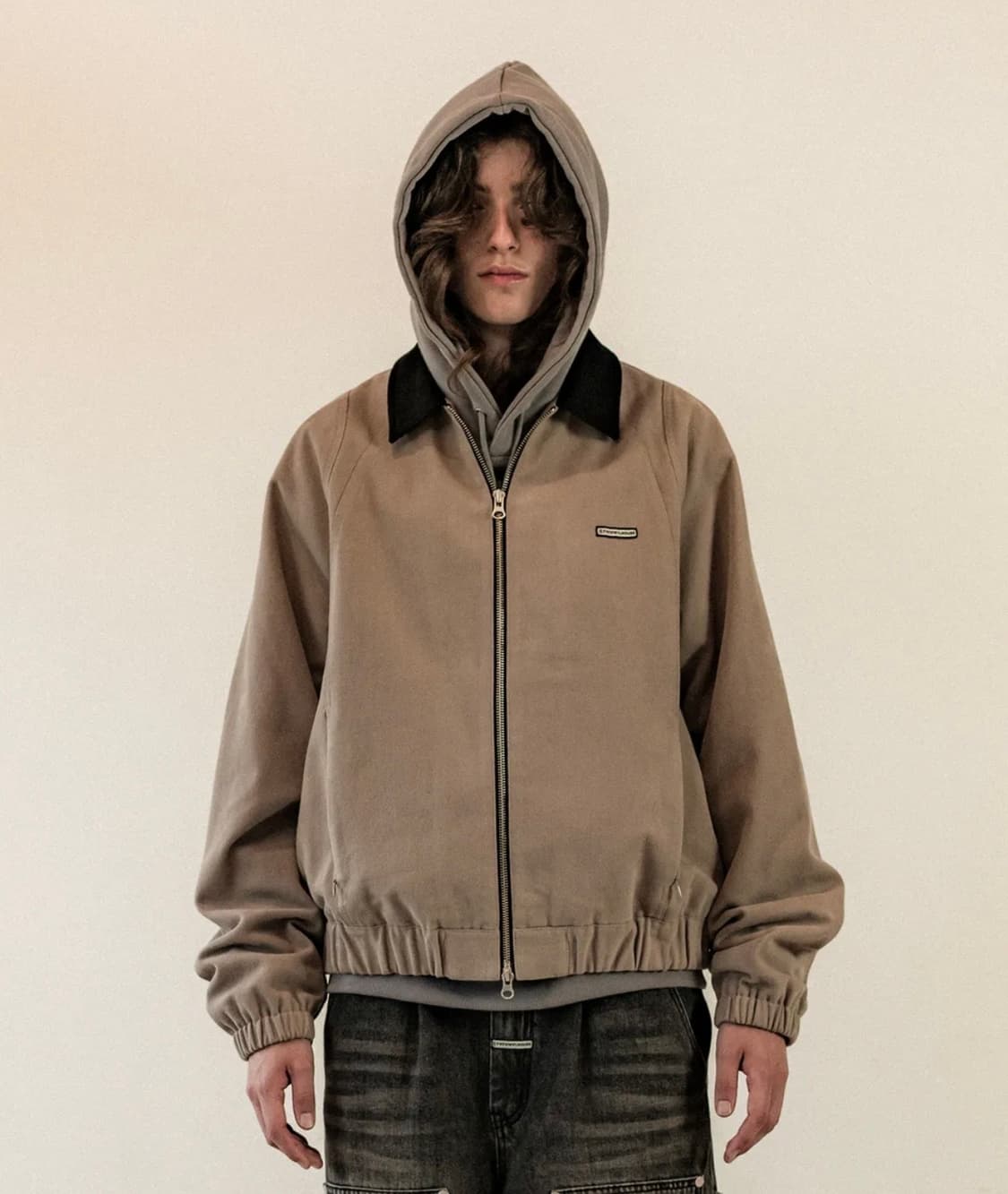 더바이닐하우스 블루종 자켓 샌드 스몰 상품이미지4