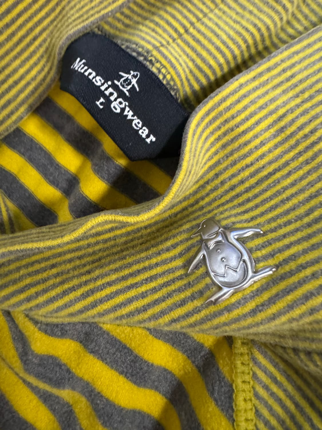 먼싱웨어 골프 스트라이프 목폴라 긴팔 티셔츠 M ~ L 상품이미지4